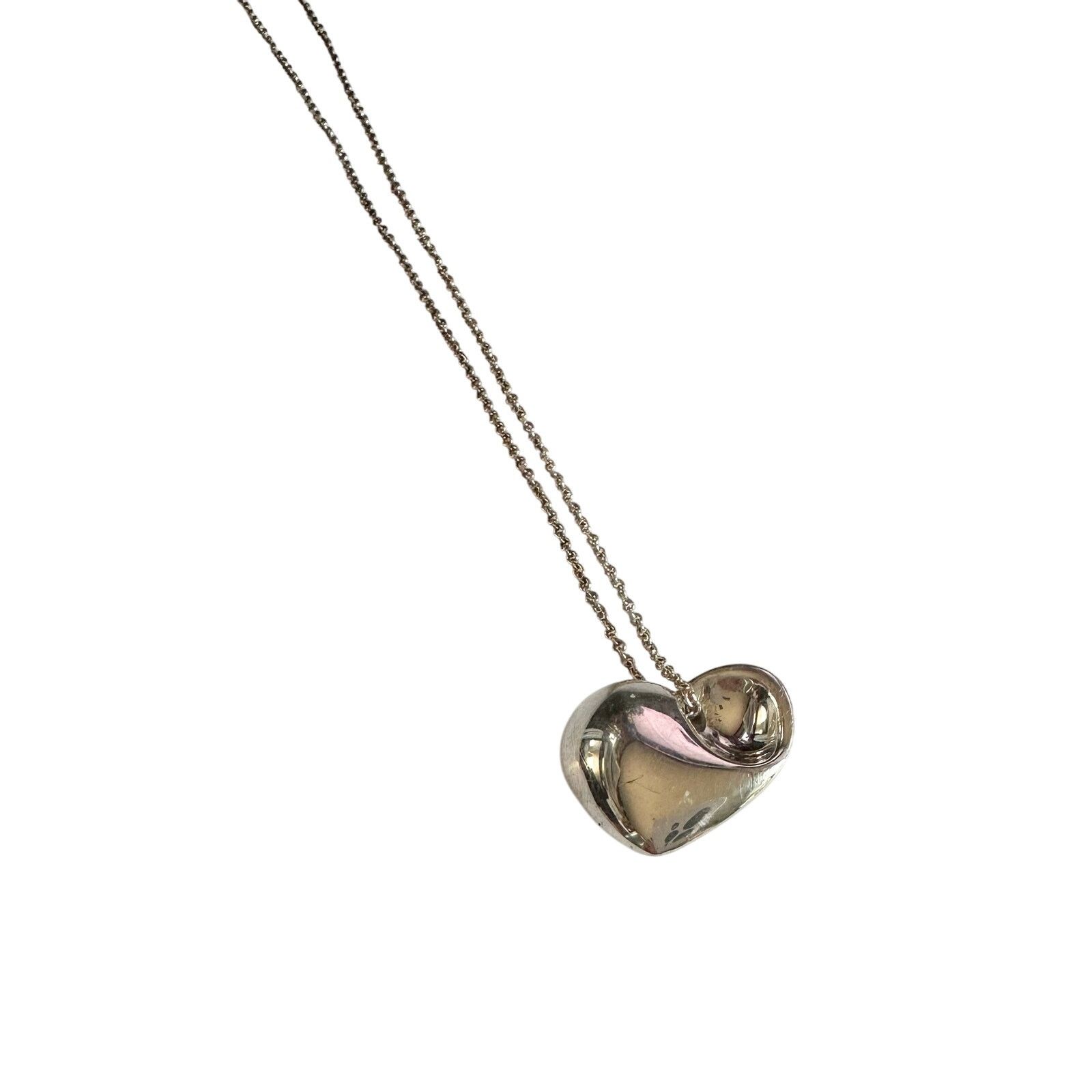 Tiffany & Co. Tiffany & Co Puffy Heart (or folded heart) Necklace - 15" Size ONE SIZE - 11 Thumbnail
