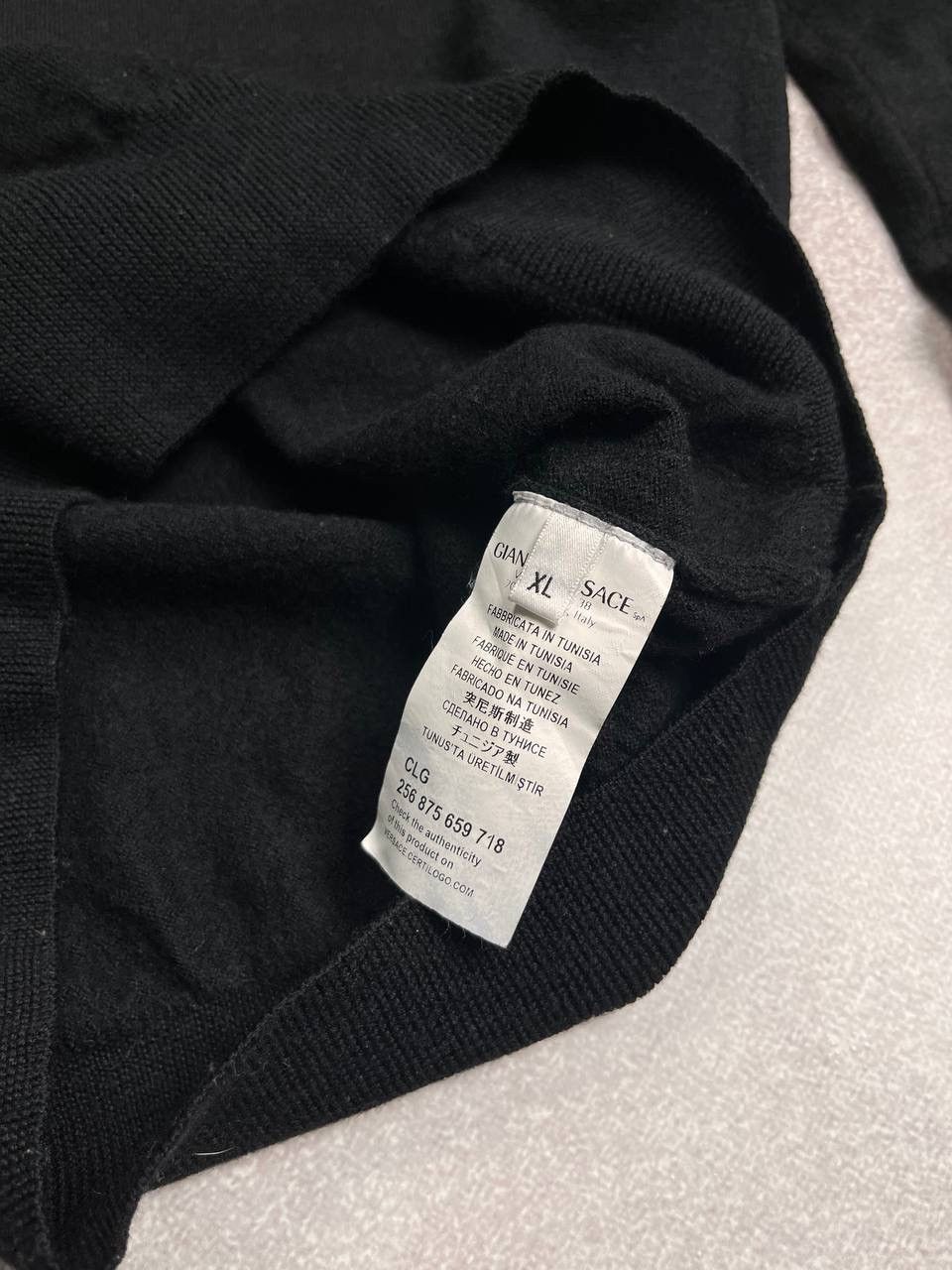 Versace × Vintage VINTAGE VERSACE MEDUSA LOGO BLACK KNIT SWEATER Y2K Xl Size US XL / EU 56 / 4 - 3 Thumbnail