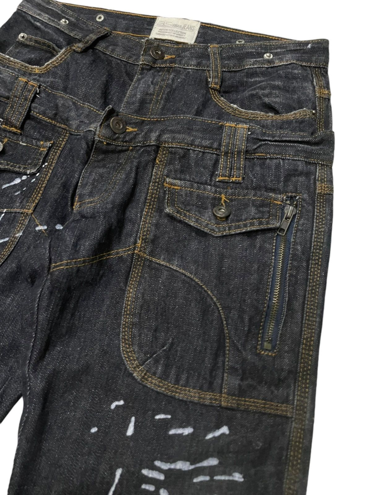 LOWBOX Aston Design Japan Double Waist Painter Loose Jeans Size US 30 / EU 46 - 9 Thumbnail