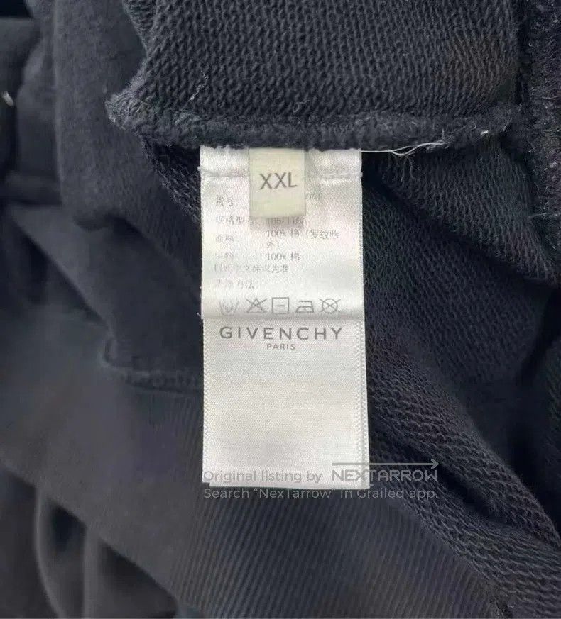 Givenchy Givenchy Black Metallic Letter Logo Hoodie (Size XXL) Size US XXL / EU 58 / 5 - 4 Thumbnail