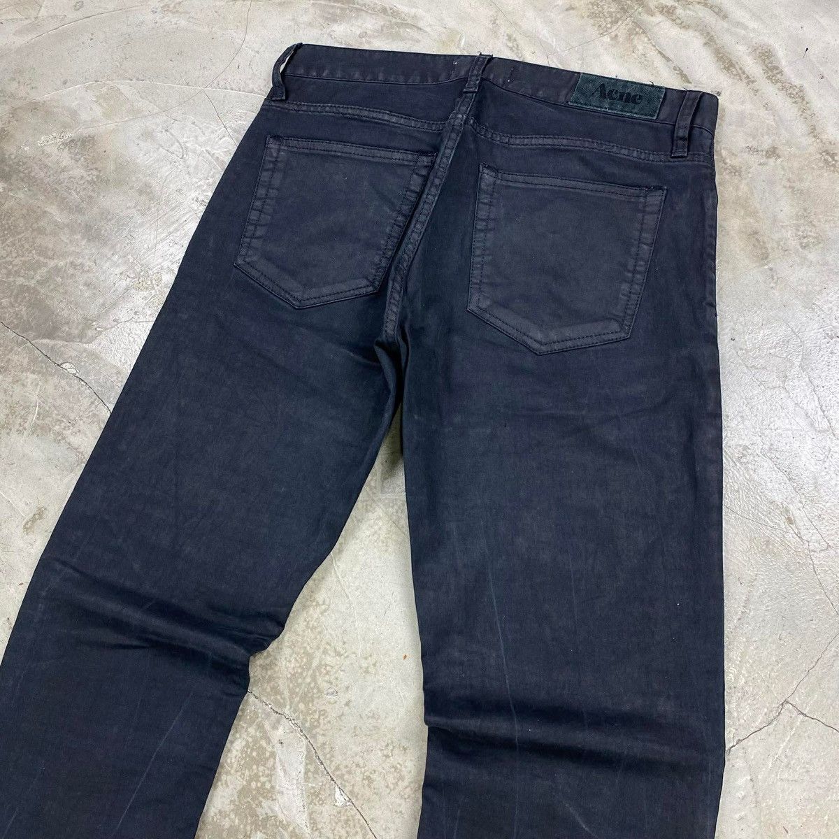 Acne Studios ROC Force Black Slim Straight Denim Jeans Size US 31 - 10 Thumbnail
