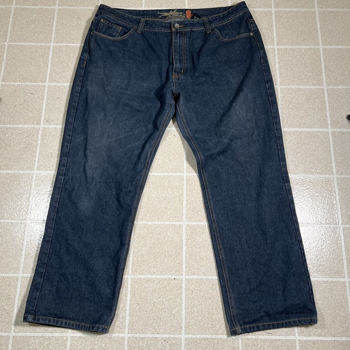 Other Miskeen Jeans 40x32 Baggy Denim Wide Leg Embroidered y2k Size US 40 / EU 56 - 4 Thumbnail