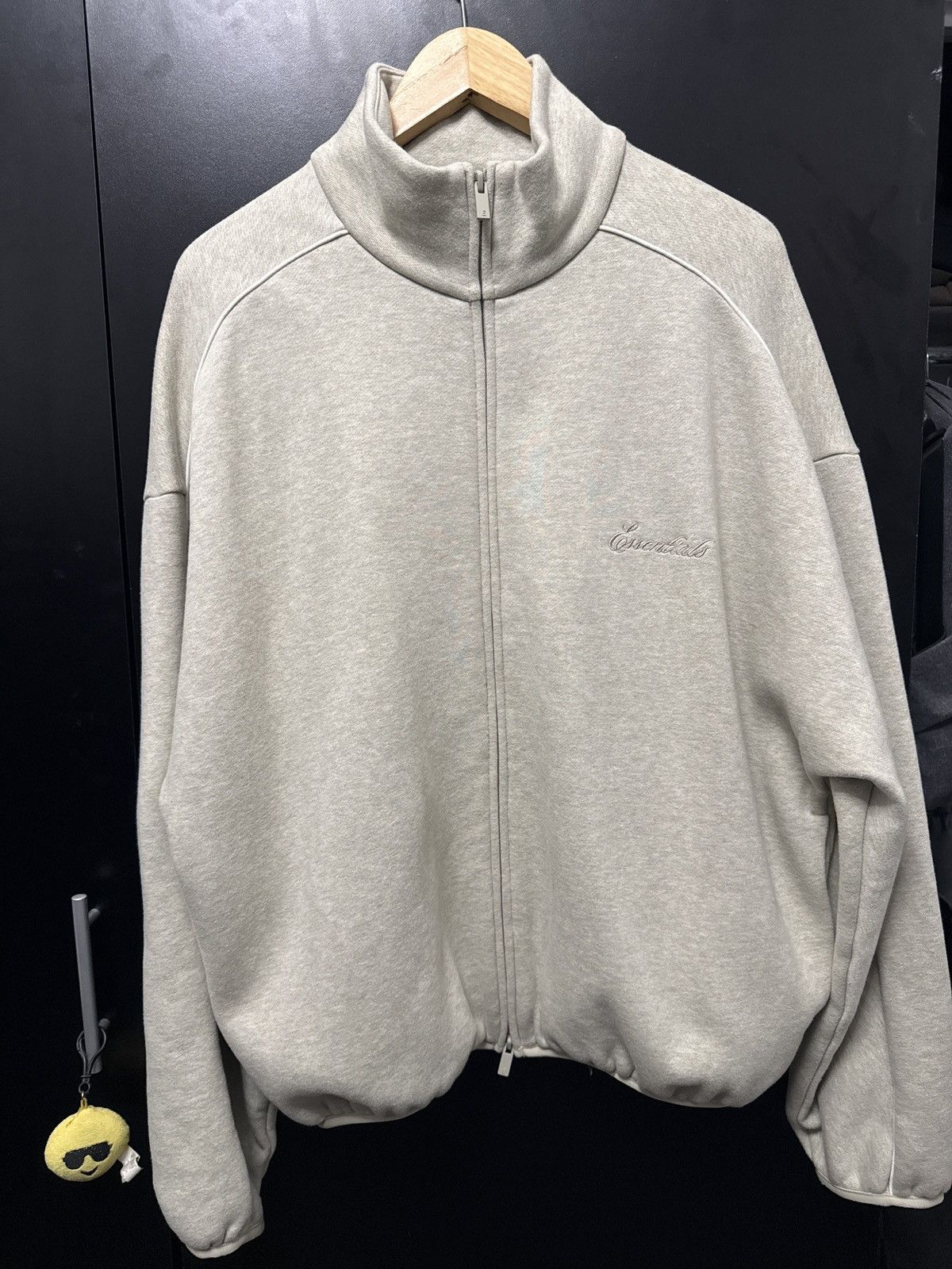 Essentials Essentials Modern Fleece Track Jacket - Heather Stone Size US S / EU 44-46 / 1 - 3 Thumbnail