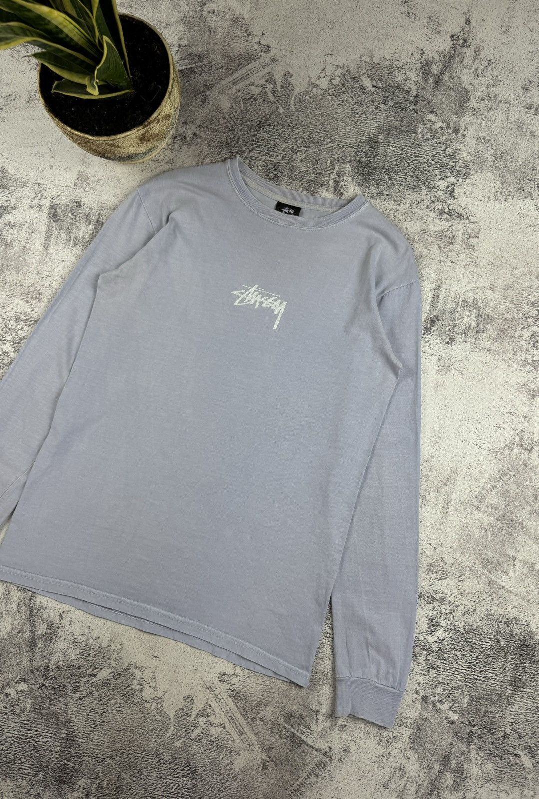 Stussy Stussy Center Logo Basic Blue Streetwear Longsleeve T Shirt Size US S / EU 44-46 / 1 - 3 Thumbnail