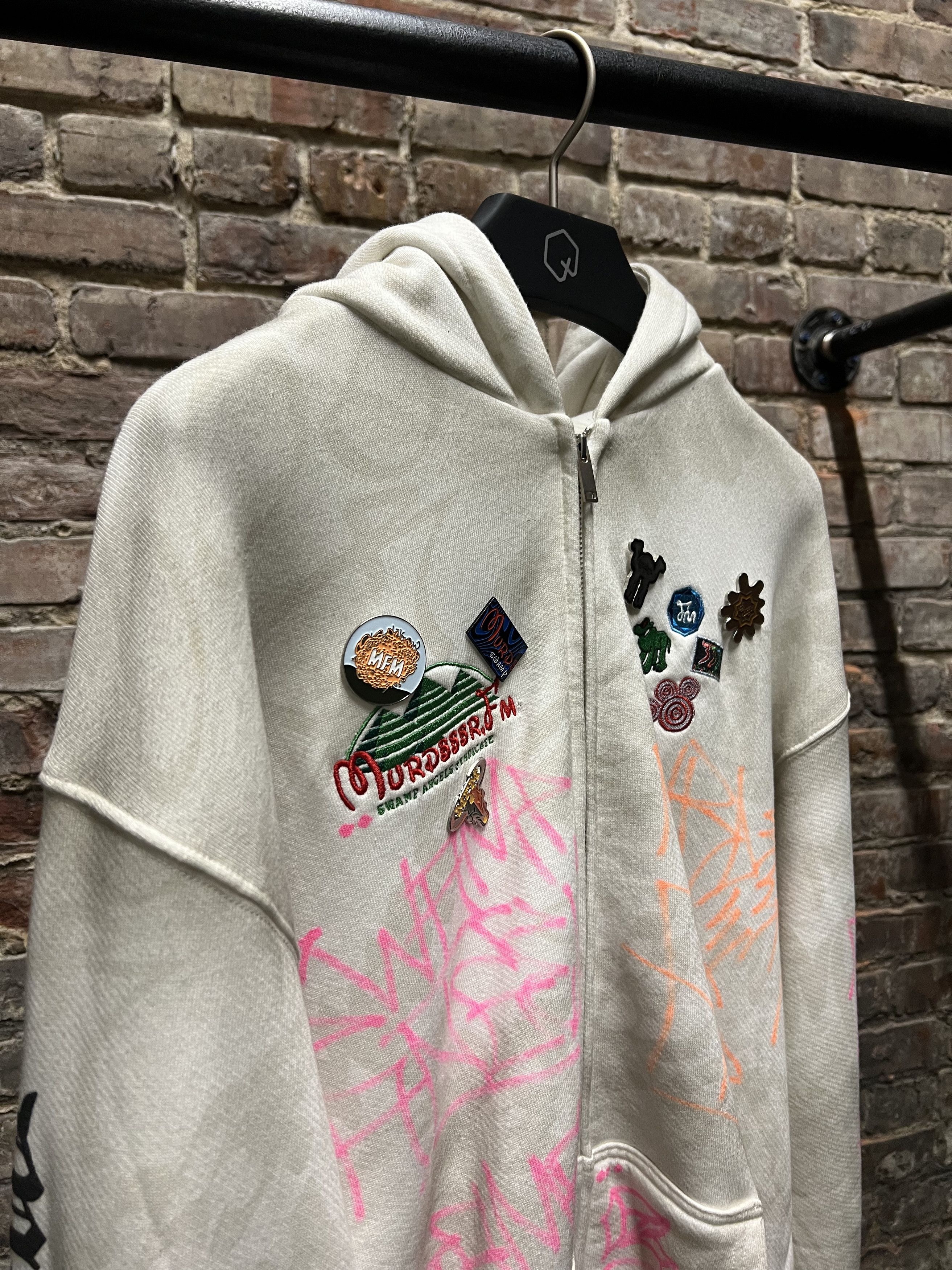 murd333r.fm Murd333r.FM Complexcon Exclusive 1/1 Signed Graffiti Hoodie Size US L / EU 52-54 / 3 - 3 Thumbnail