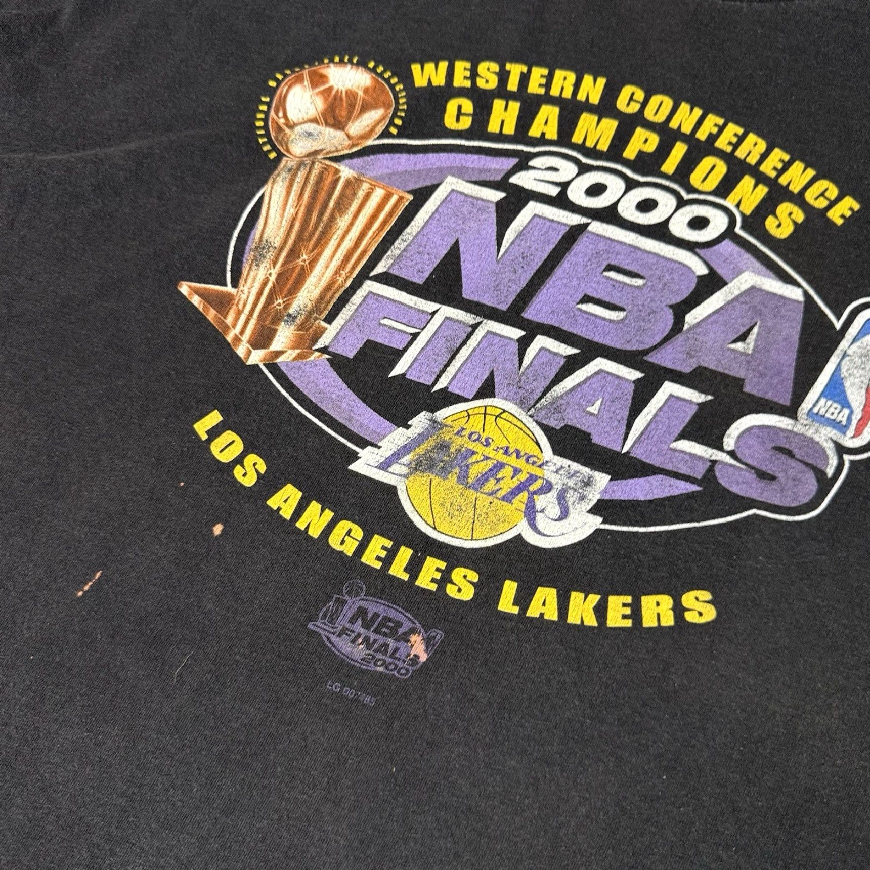 Puma VINTAGE Los Angeles Lakers T Shirt Adult 2XL Black PUMA NBA Finals Champions Rare T Size US XXL / EU 58 / 5 - 3 Thumbnail