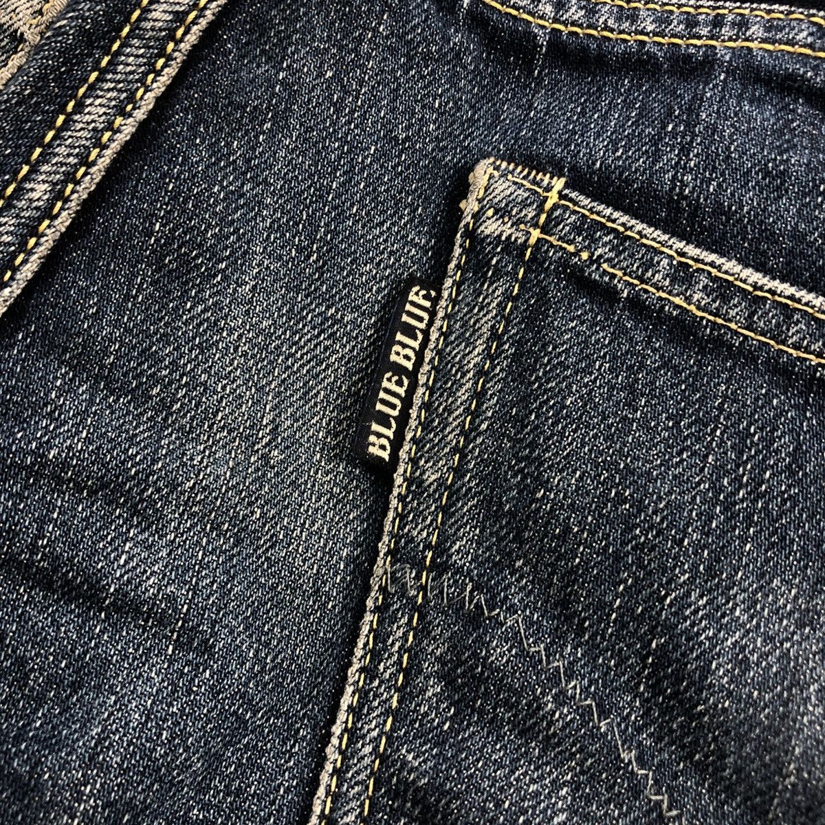 Blue Blue Japan × Japanese Brand × Vintage Vintage Blue Blue Japan Faded Jeans Size US 30 / EU 46 - 13 Thumbnail