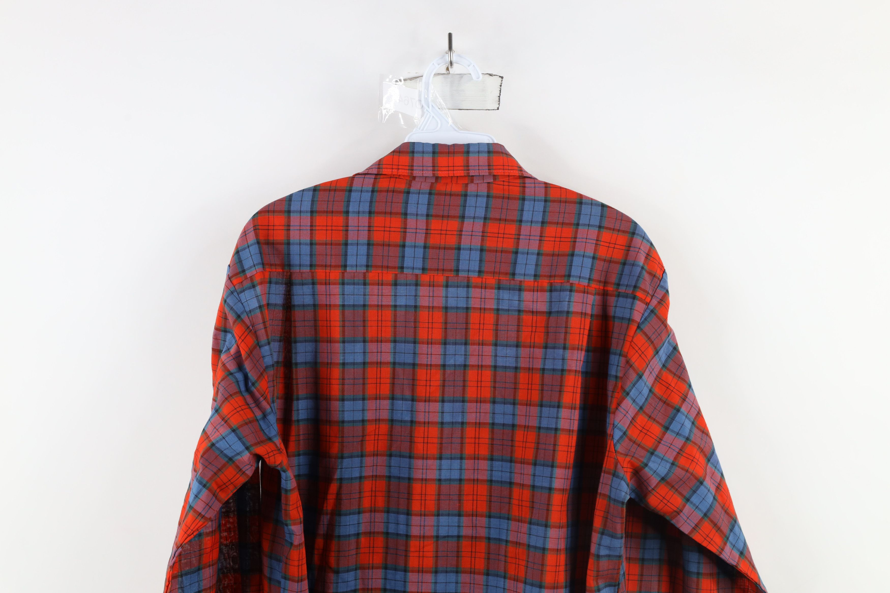 Vintage Vintage 60s 70s Rockabilly Collared Button Shirt Red Plaid Size US M / EU 48-50 / 2 - 10 Thumbnail