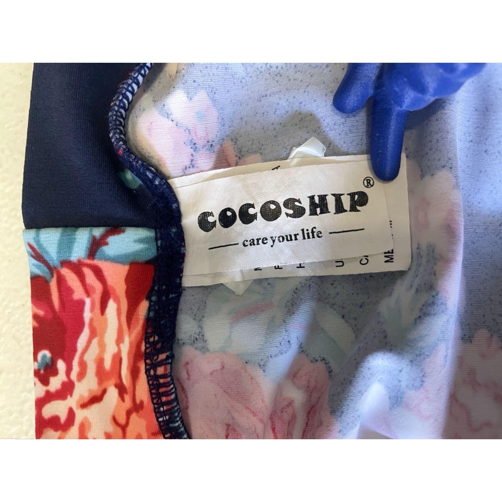 Pinko Cocoship Bottom Swimwear High-Waisted Floral Multicolor Medium M Women Red Pink Blue Pattern Size 32" / US 10 / IT 46 - 3 Thumbnail