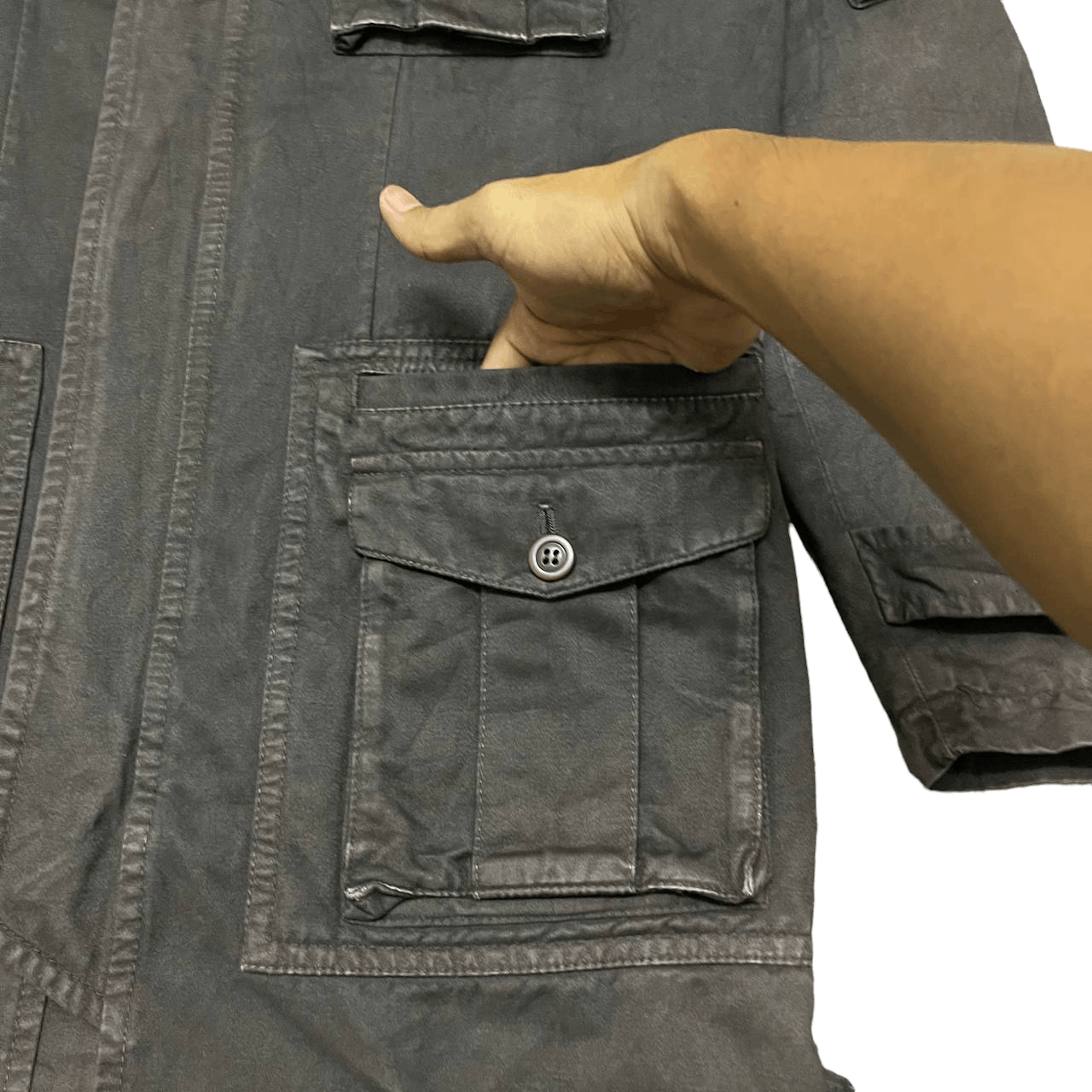 Katharine Hamnett London Vintage Hamnett Cargo Multi Pocket Long Jacket Size US M / EU 48-50 / 2 - 5 Thumbnail