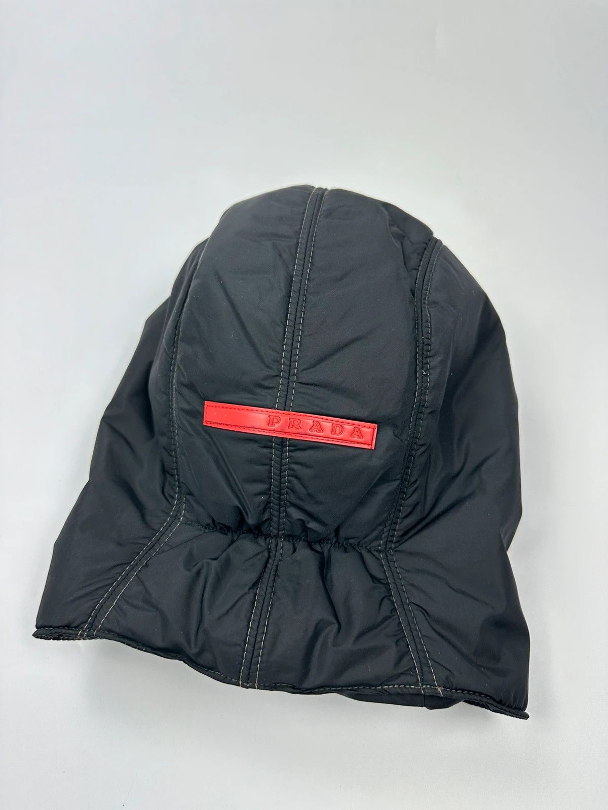 Prada Prada Sport FW99 Black Nylon Hood Mask Size ONE SIZE - 15 Thumbnail
