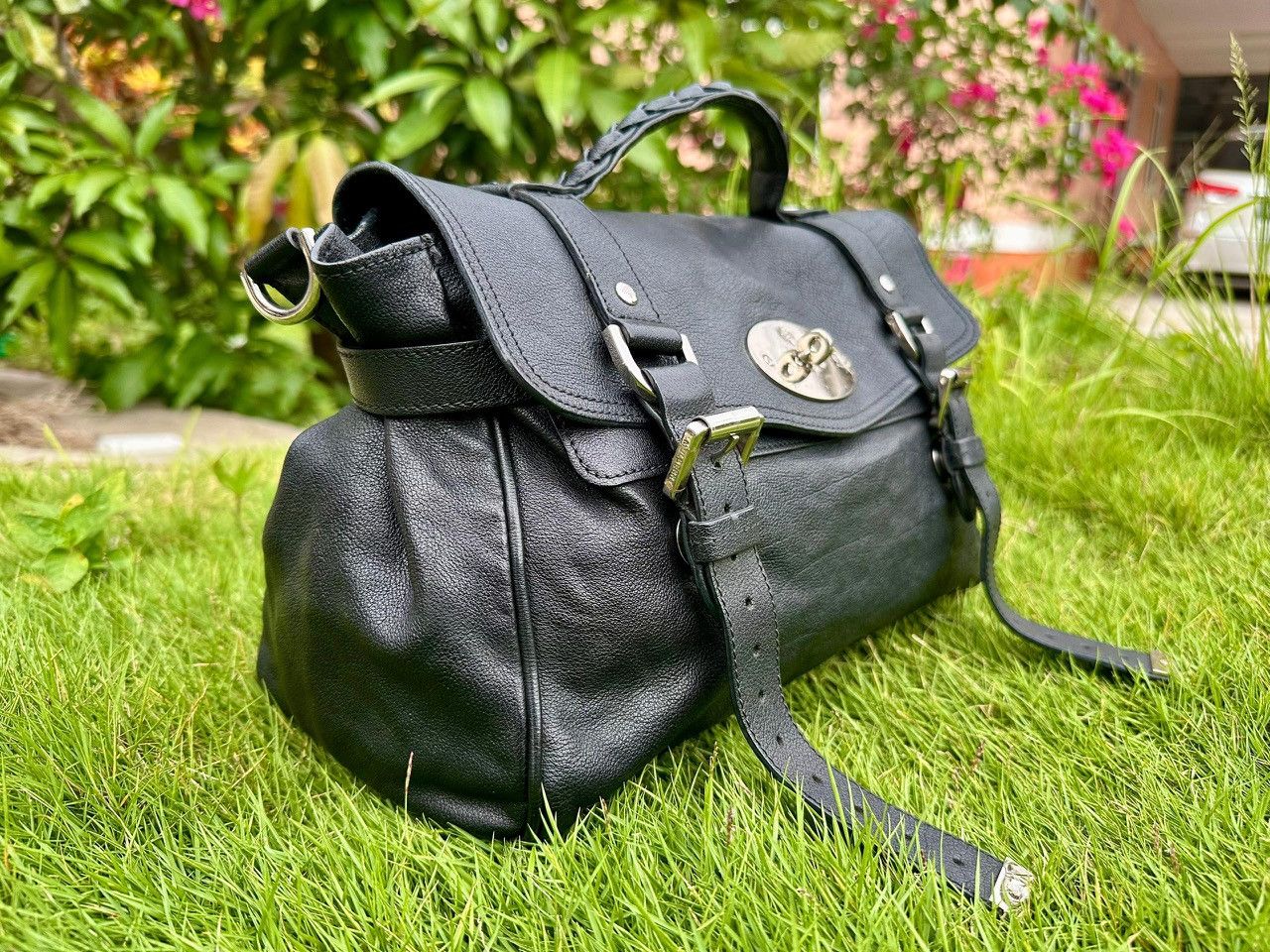 Mulberry Authentic Mulberry Alexa Grained Leather Satchel Bag Size ONE SIZE - 3 Thumbnail
