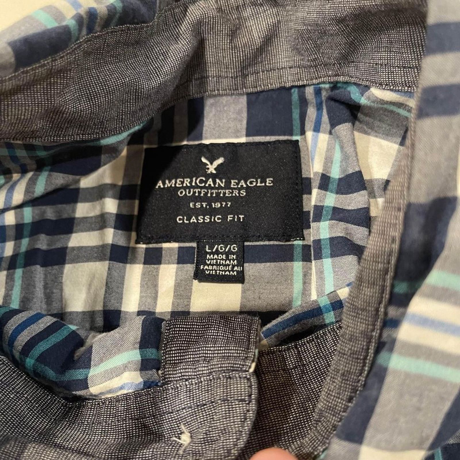 American Eagle Outfitters American Eagle Plaid Button Down Shirt Men Large Classic Fit Size US L / EU 52-54 / 3 - 4 Thumbnail