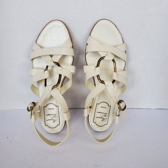 Roger Vivier Roger Vivier Italian Leather Strappy Sandal Size US 7.5 / IT 37.5 - 11 Thumbnail