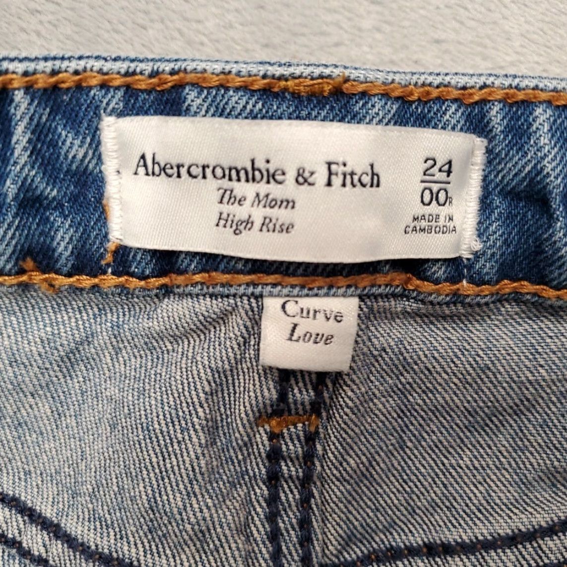 Abercrombie & Fitch Abercrombie & Fitch Jeans Womens 24 Blue Denim Mom High Rise Curve Love Y2K Pant Shoes Size 42" / US 20 - 5 Thumbnail