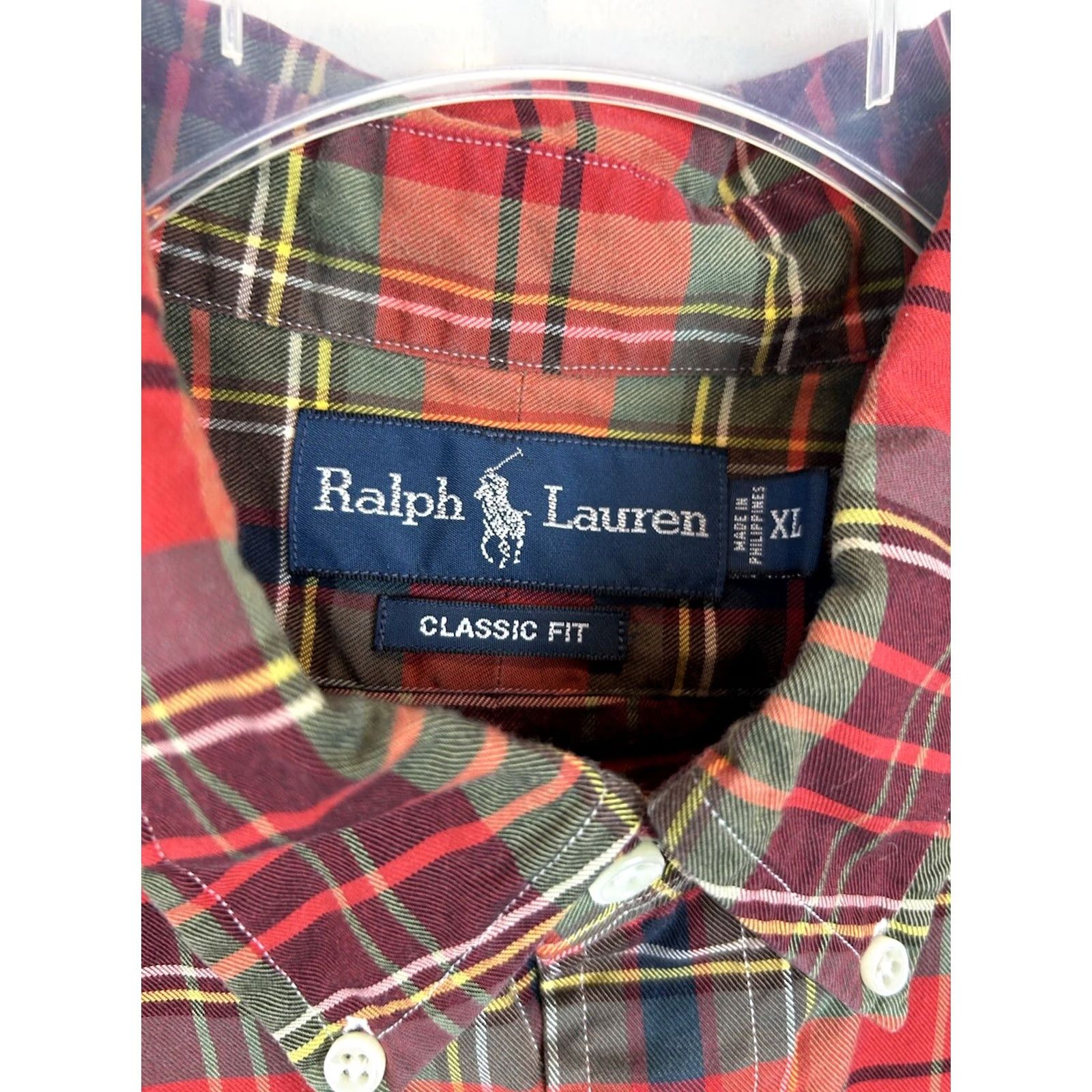 Ralph Lauren Ralph Lauren Oxford Shirt Mens XL Button-Down Red Green Tartan Plaid Classic Size US XL / EU 56 / 4 - 3 Thumbnail