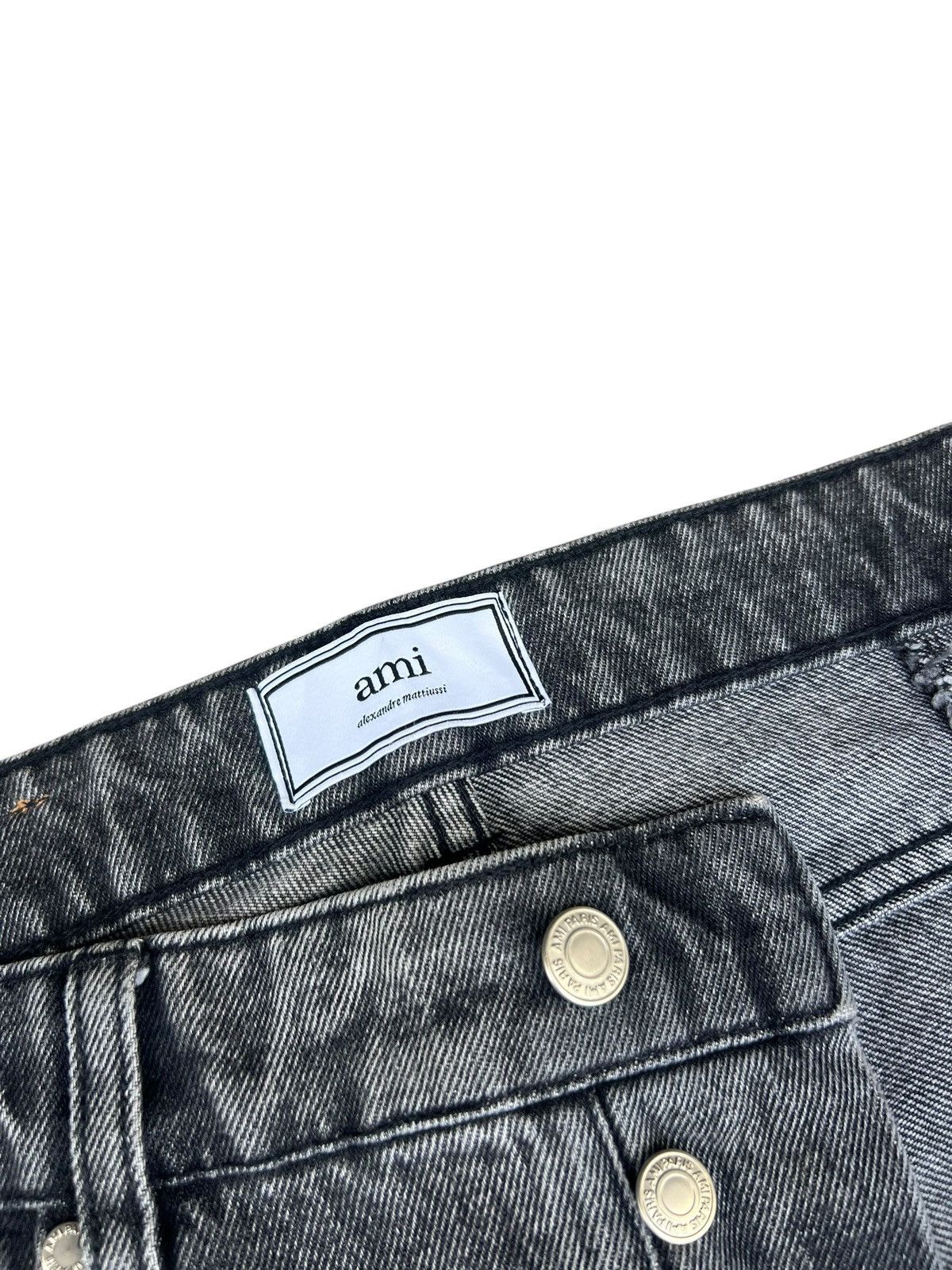 AMI AMI Made in Portugal Black Denim Cropped Jeans Size US 30 / EU 46 - 5 Thumbnail