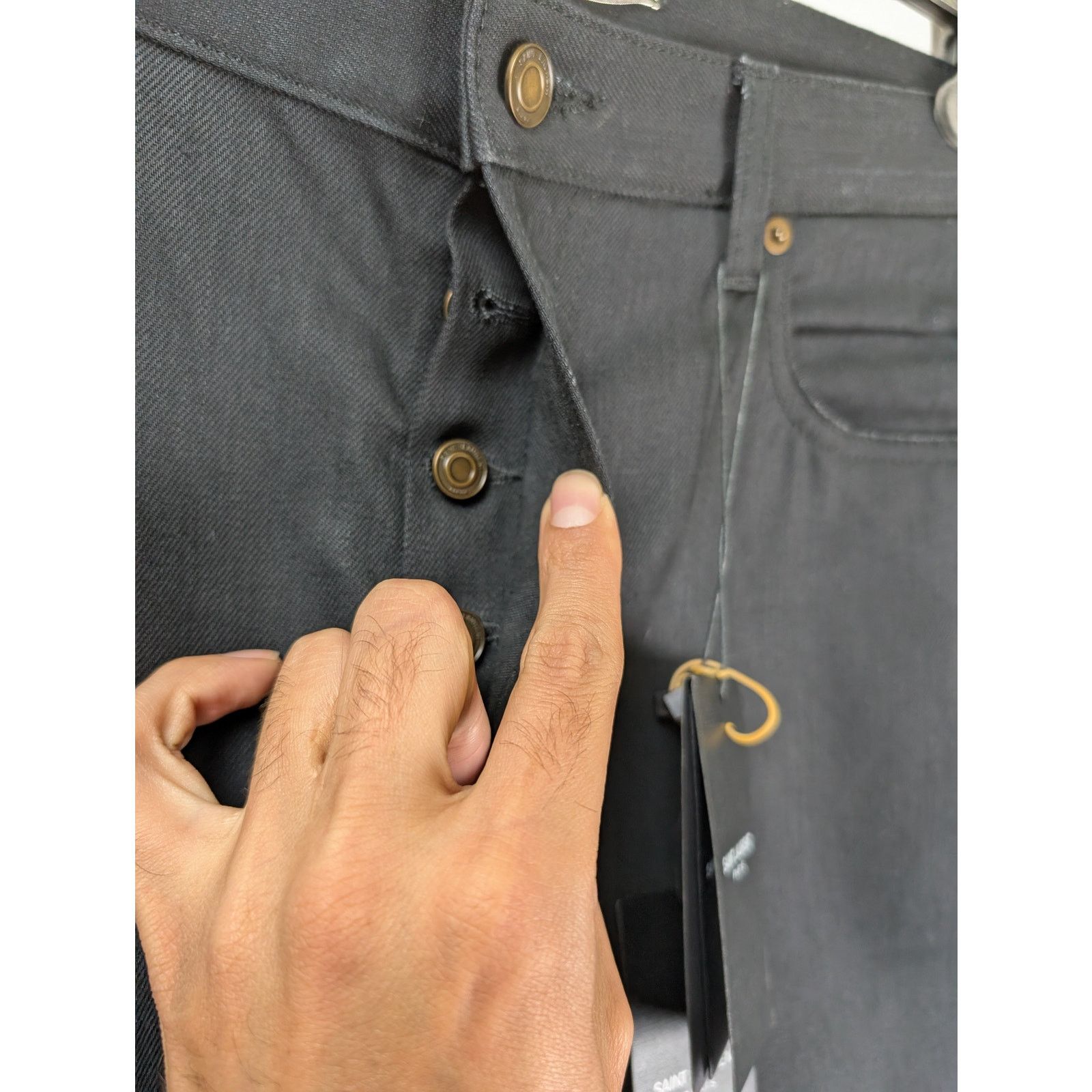 Saint Laurent Paris o1rshd1 Denim Short Straight in Used Black Size US 34 / EU 50 - 6 Thumbnail