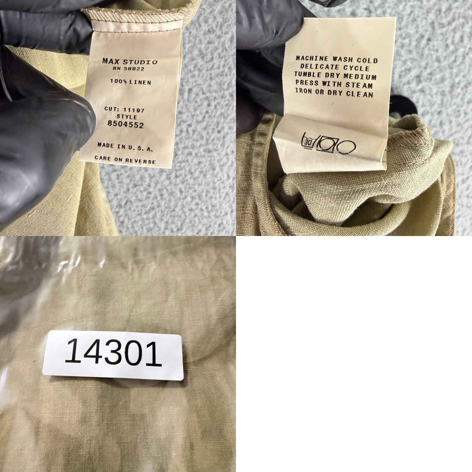 Vintage VINTAGE Max Studio Shift Dress Womens S Tan 100% Linen USA Made V Neck Dress Short Sleeveless Beige Slim Casual Womens Size S / US 4 / IT 40 - 9 Thumbnail