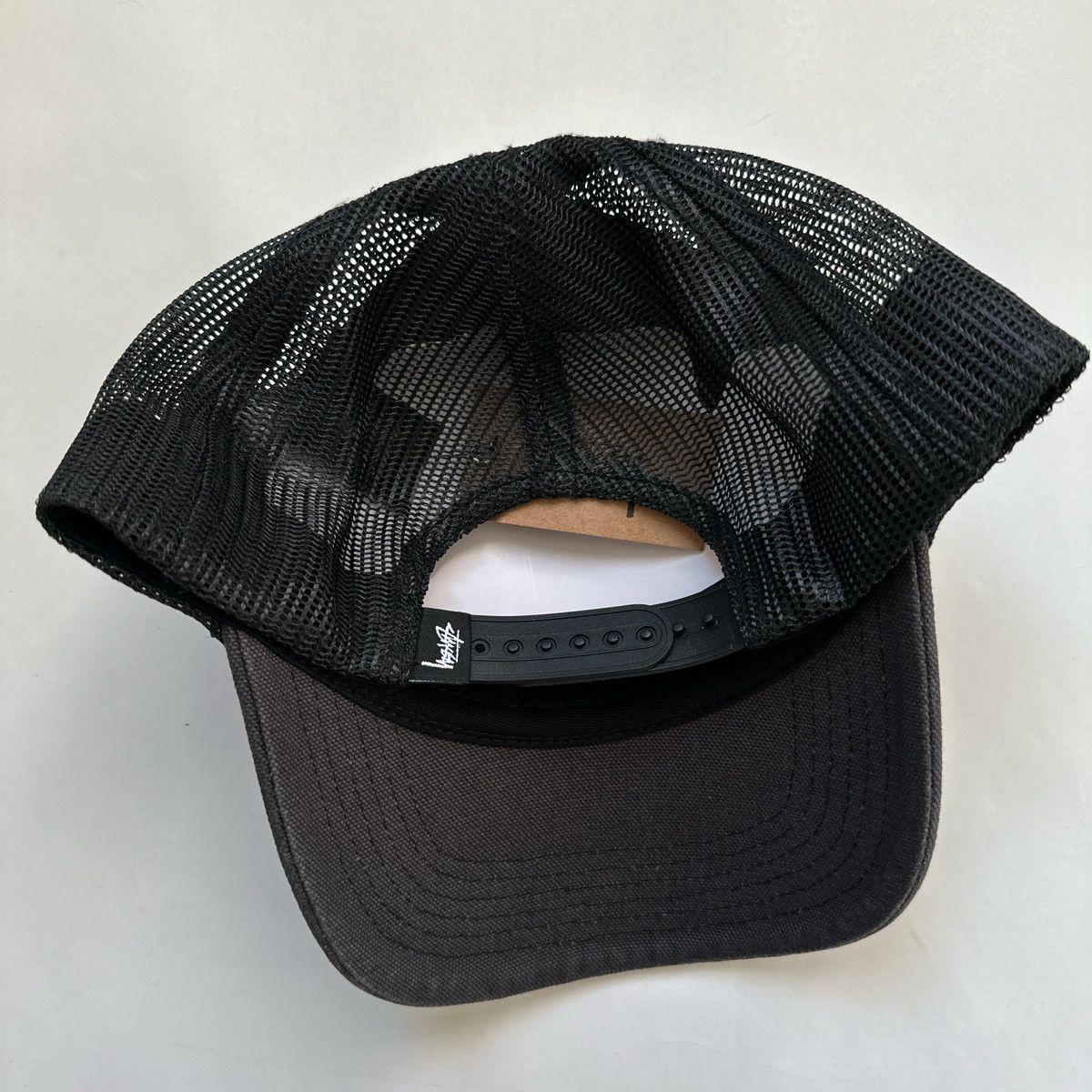 Stussy Stussy Ghost Logo Trucker SnapBack hat SS26 Black Size ONE SIZE - 3 Thumbnail