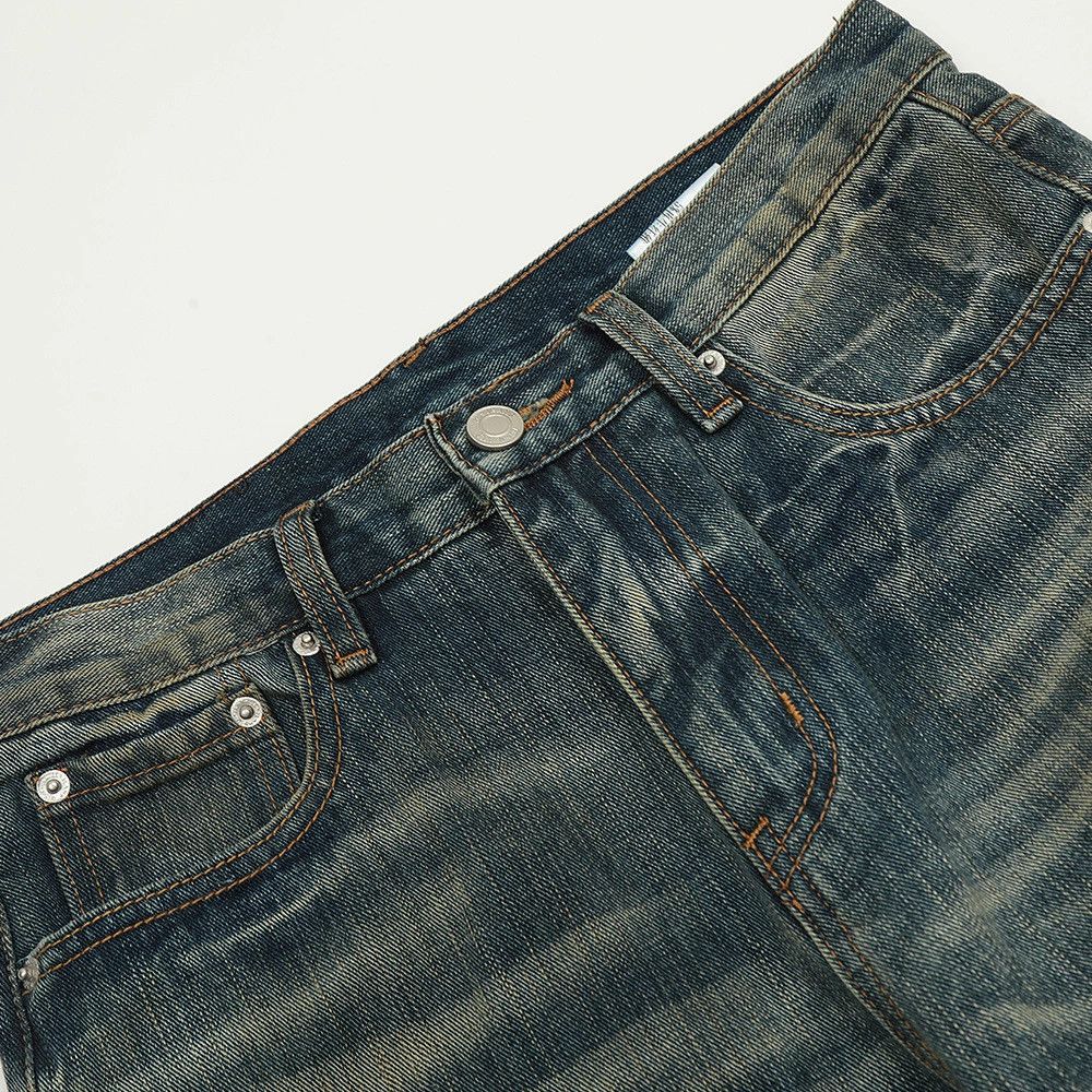 Vintage Men's American retro loose punk washed distressed jeans Size US 32 / EU 48 - 3 Thumbnail