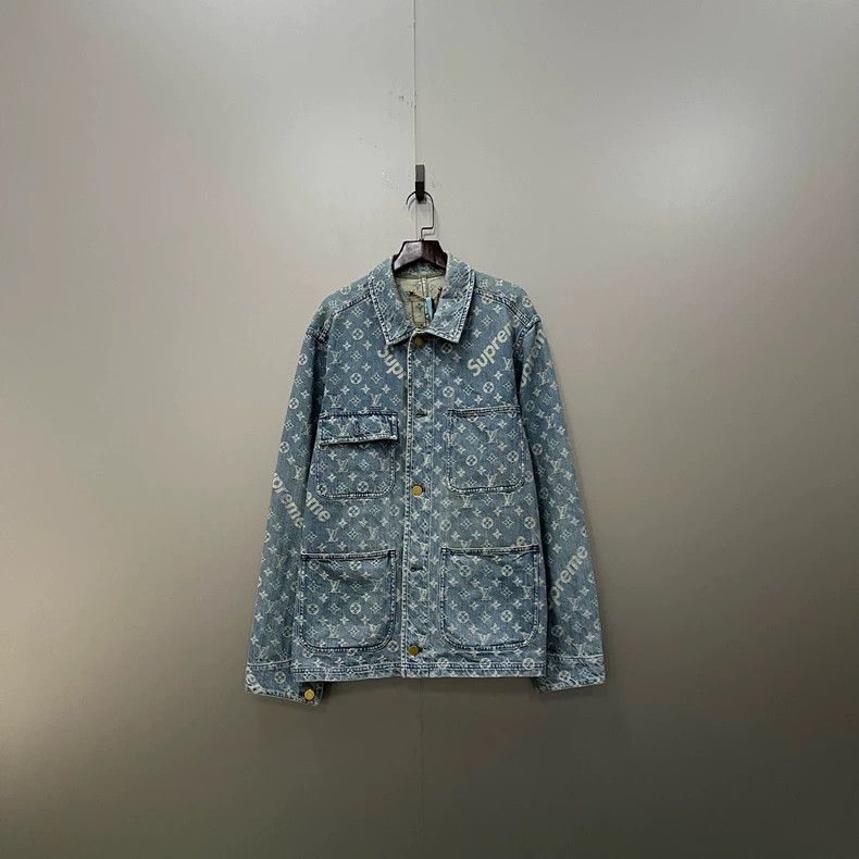 Louis Vuitton Louis Vuitton Denim jacket with presbyopic logo jacket 2501 Size US S / EU 44-46 / 1 - 1 Thumbnail