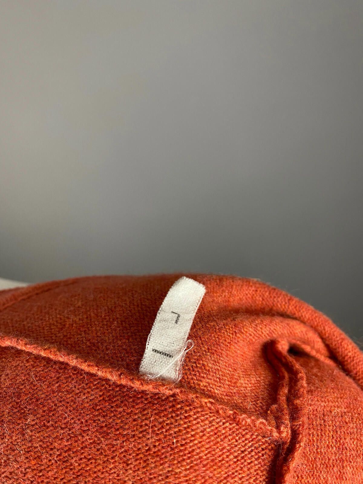 Designer Elisa Cavaletti Orange Wool Cardigan Tunic Dress Size L / 3 Size L / US 10 / IT 46 - 9 Thumbnail