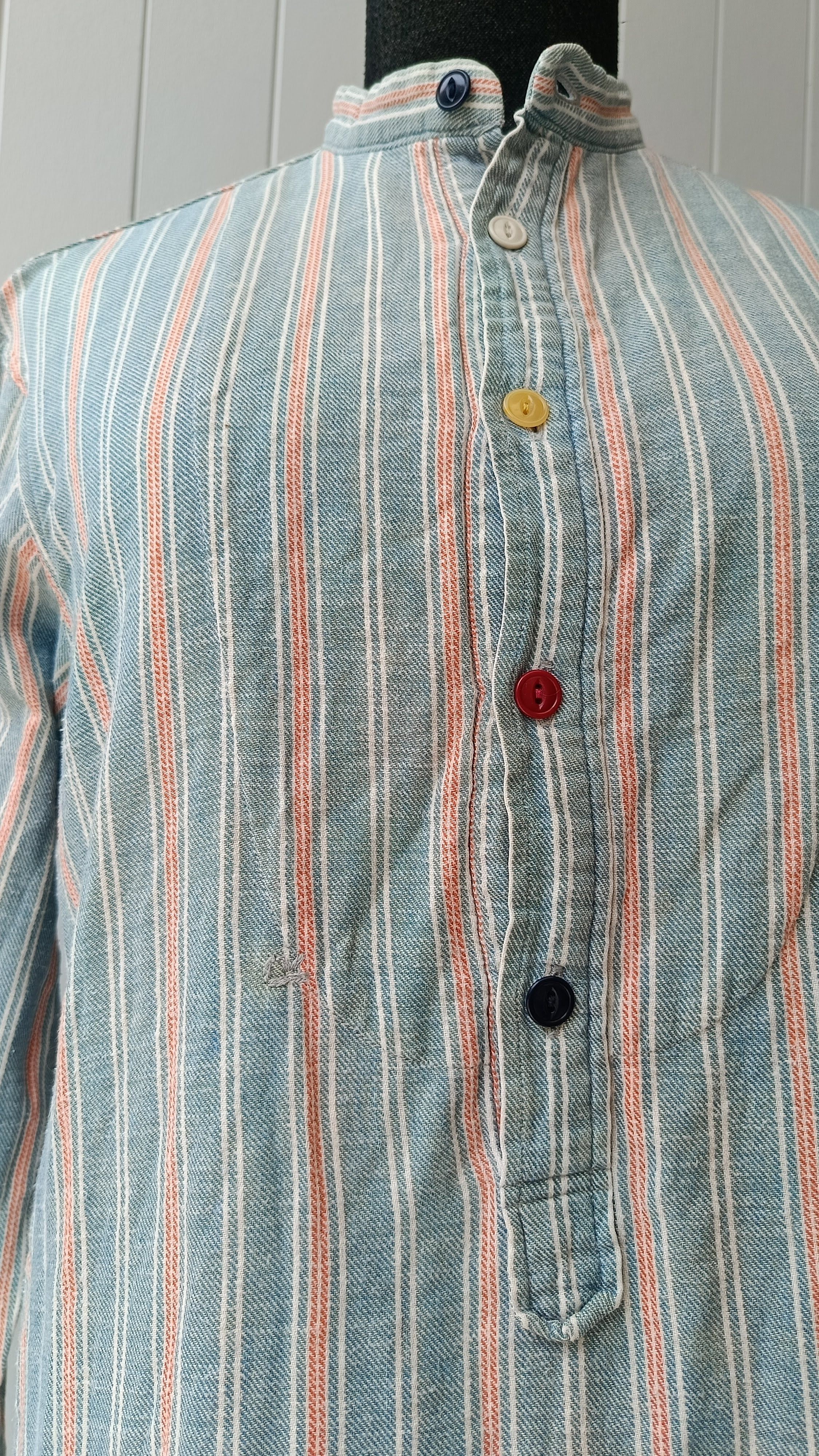 45rpm 45RPM by R Japan mandarin pullover indigo work vtg shirt Size US S / EU 44-46 / 1 - 5 Thumbnail