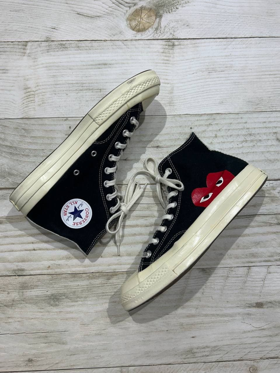 Comme des Garcons PLAY Comme des Garçons x Converse High Top CDG Sneakers Size US 8.5 / EU 41-42 - 17 Thumbnail