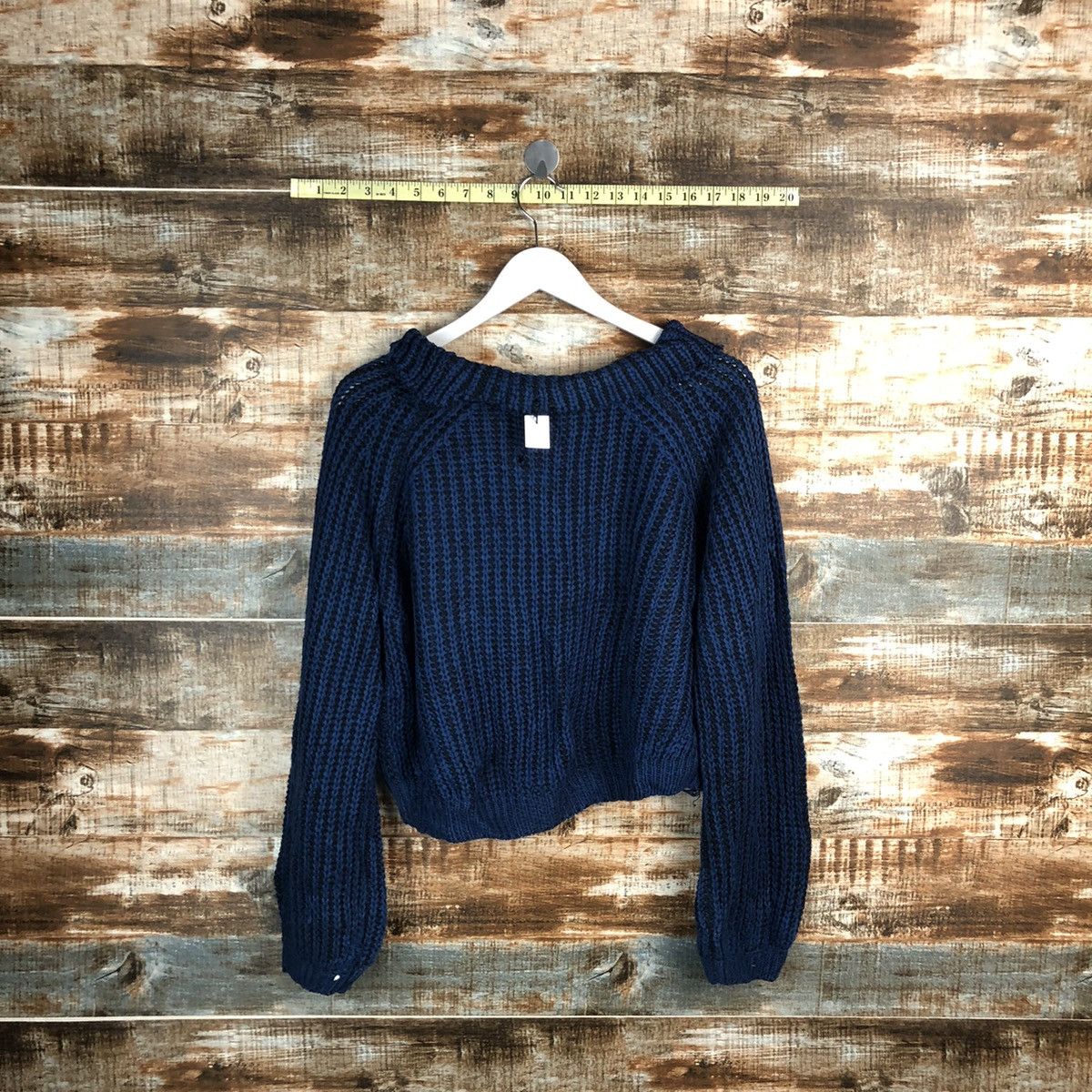 Homespun Knitwear × Japanese Brand 003 J.Ferry Blue Knitwear crop top #A1690 Size M / US 6-8 / IT 42-44 - 12 Thumbnail