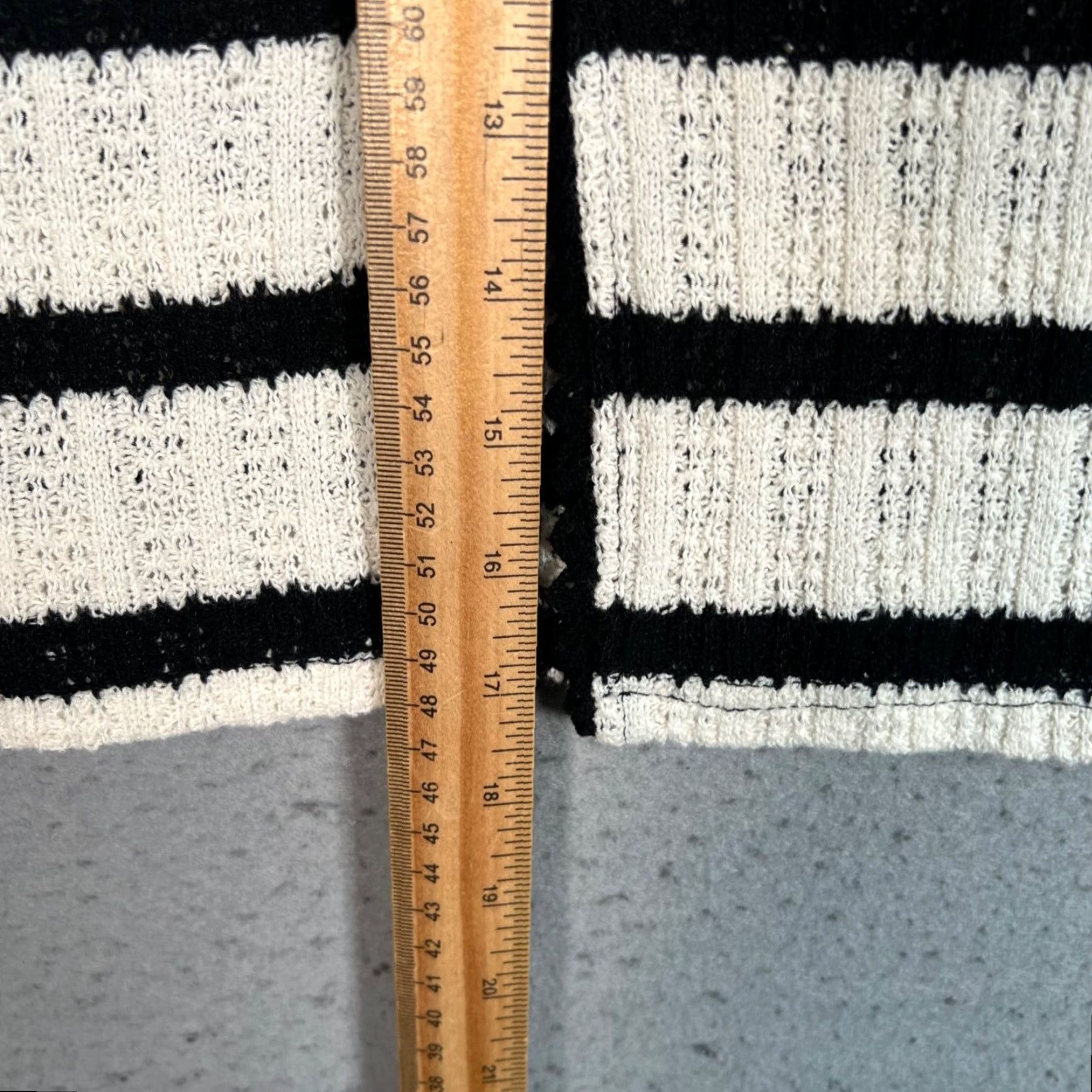 Mango Mango Womens Striped Knit Vest Black & White Sleeveless Open Front Small Size S / US 4 / IT 40 - 6 Thumbnail