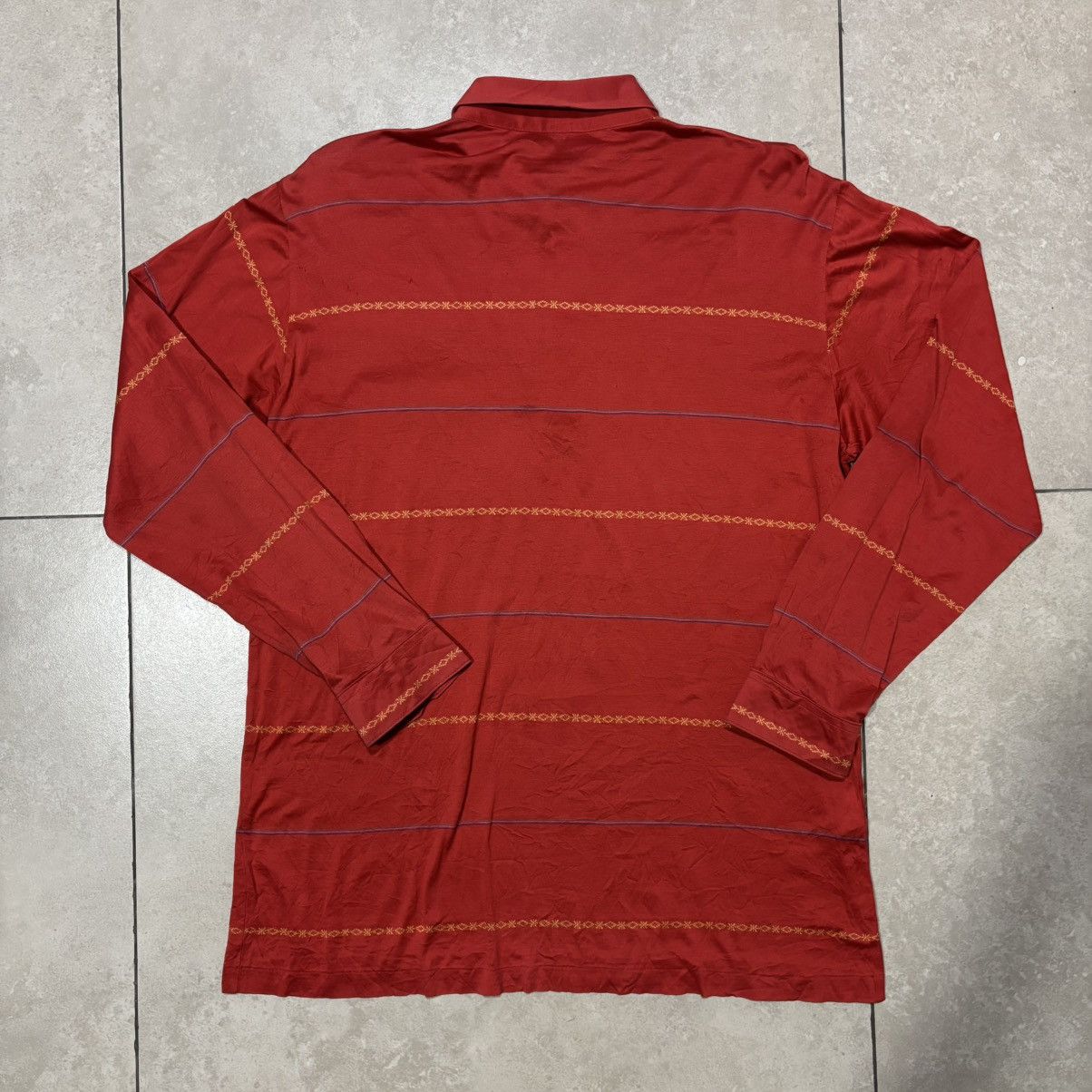 Sergio Tacchini Sergio tacchini vintage shirt gold stripe embroidery Size US L / EU 52-54 / 3 - 8 Thumbnail