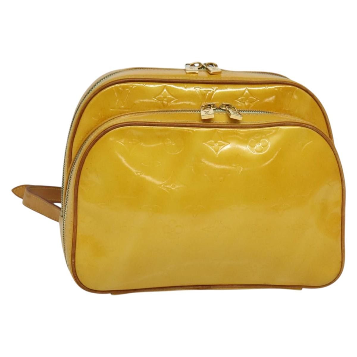 Louis Vuitton LOUIS VUITTON Monogram Vernis Marley Backpack Yellow M91040 Size ONE SIZE - 1 Thumbnail