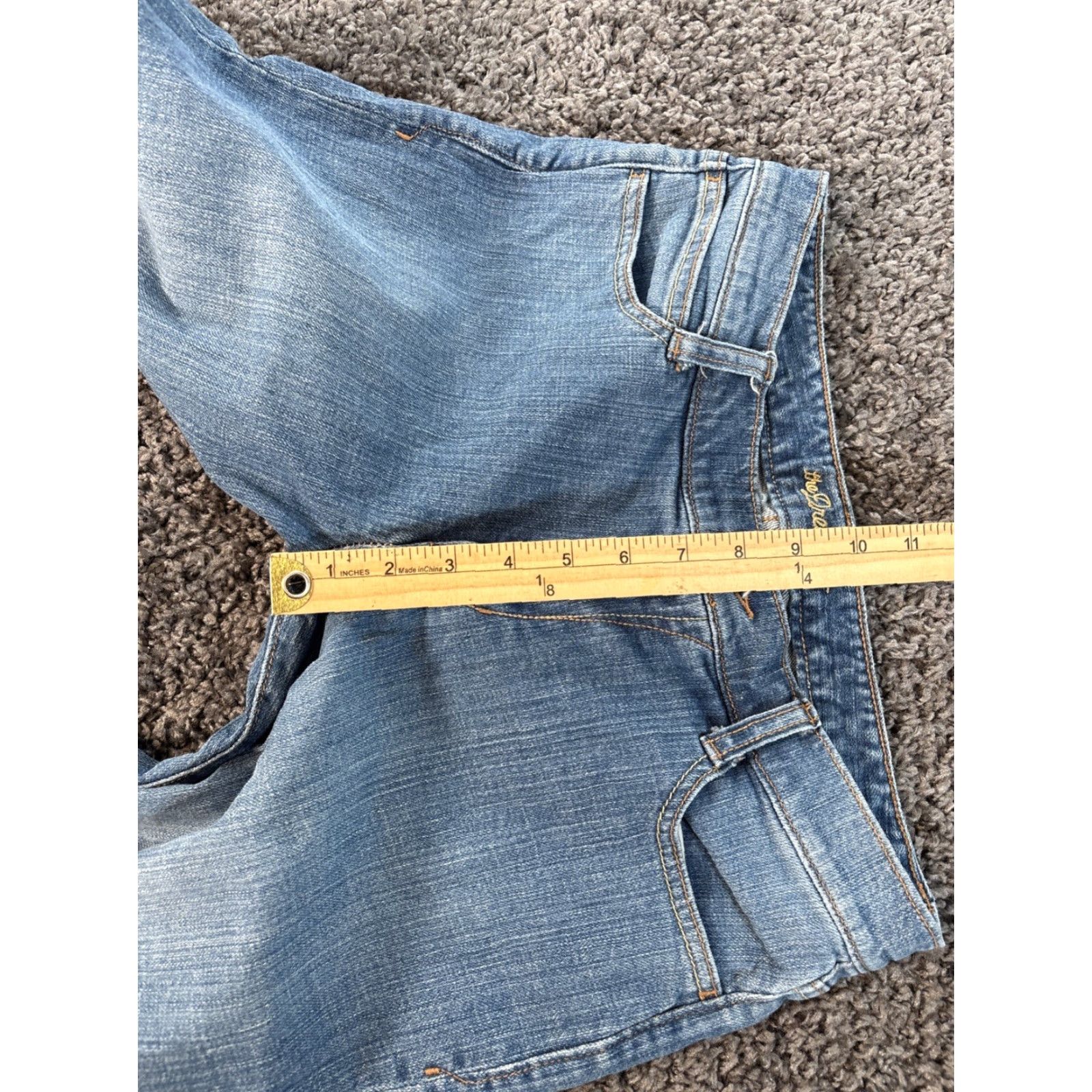 Old Navy VINTAGE Old Navy Jeans Womens 30x30 Low Rise Flare Pocket Blue Light Wash Distressed Boho Bootcut 30in Inseam Girls Womens Size 30" / US 8 / IT 44 - 5 Thumbnail