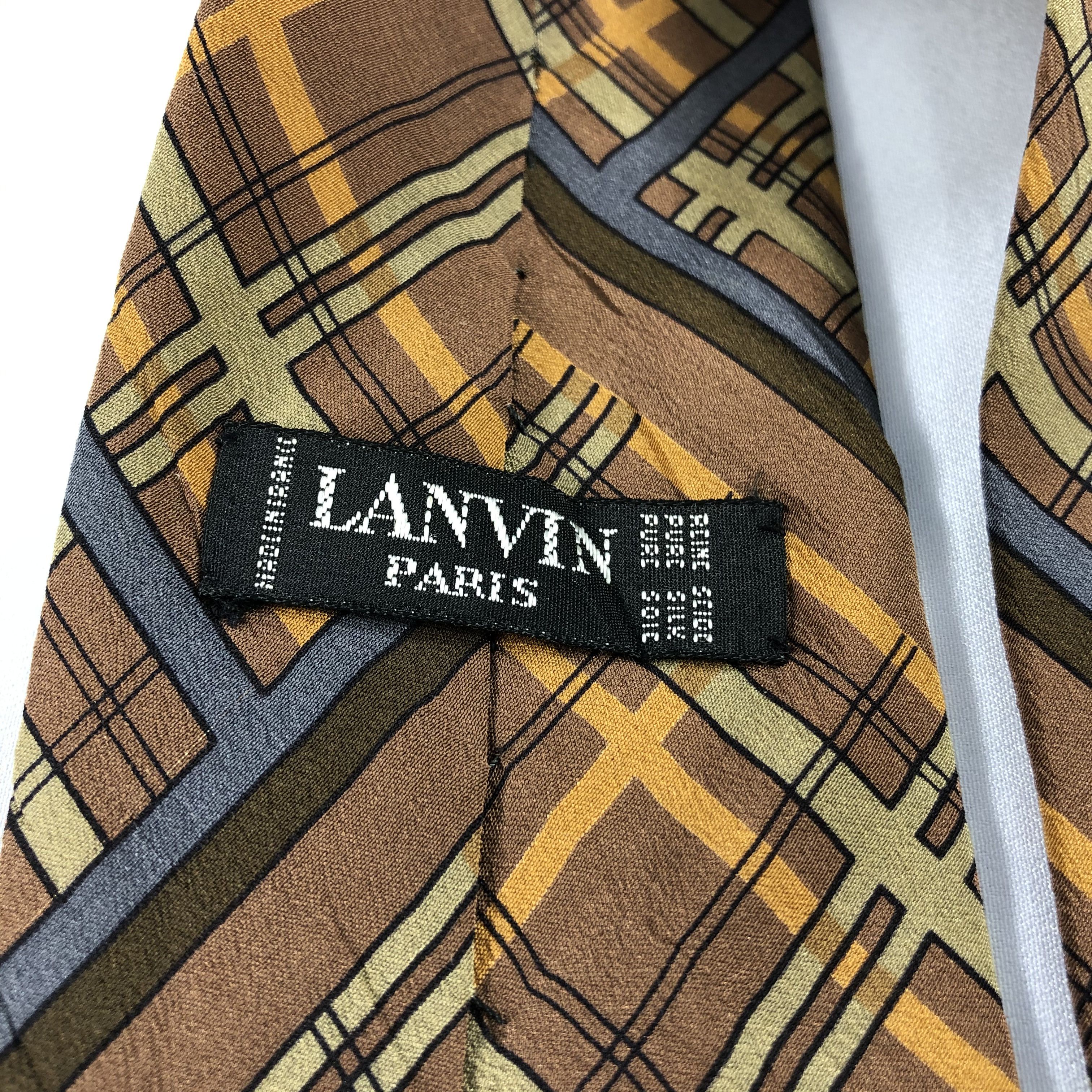 Lanvin × Vintage Lanvin Silk Neck Ties T65 Size ONE SIZE - 3 Thumbnail