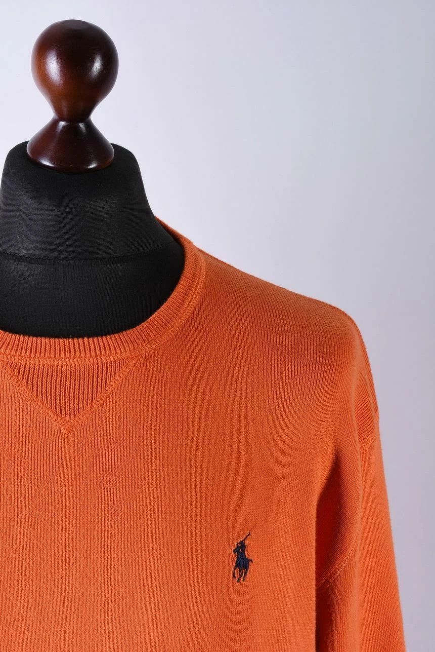 Polo Ralph Lauren Polo by Ralph Lauren Crewneck Orange Cotton Sweater Size US L / EU 52-54 / 3 - 2 Thumbnail