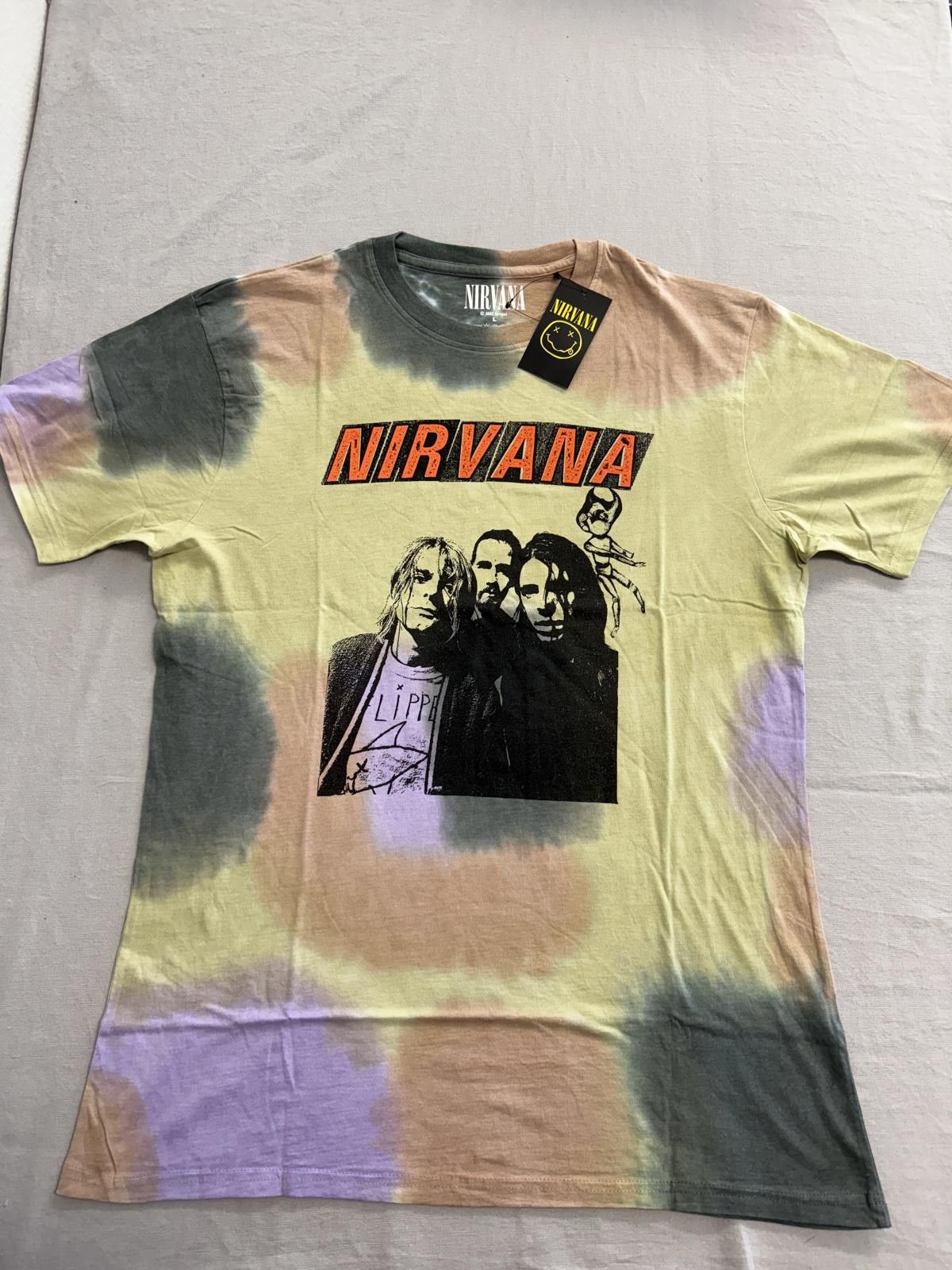 Designer Nirvana Band Photo T-shirt Tie Dye Blotch Tee - L Size US L / EU 52-54 / 3 - 1 Thumbnail