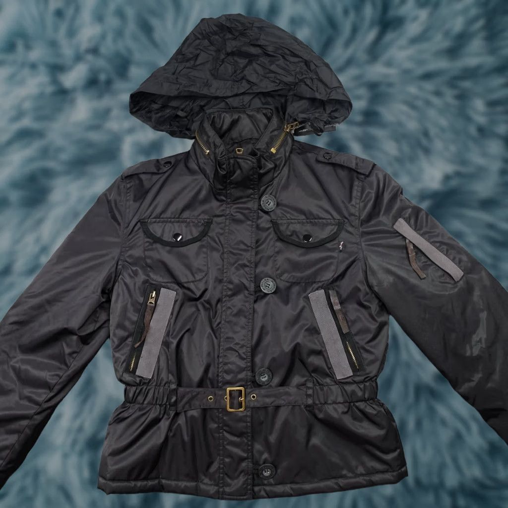 Alpha Industries Alpha Industries Jacket Womens Large Black Nylon Hooded Pockets Size L / US 10 / IT 46 - 1 Thumbnail