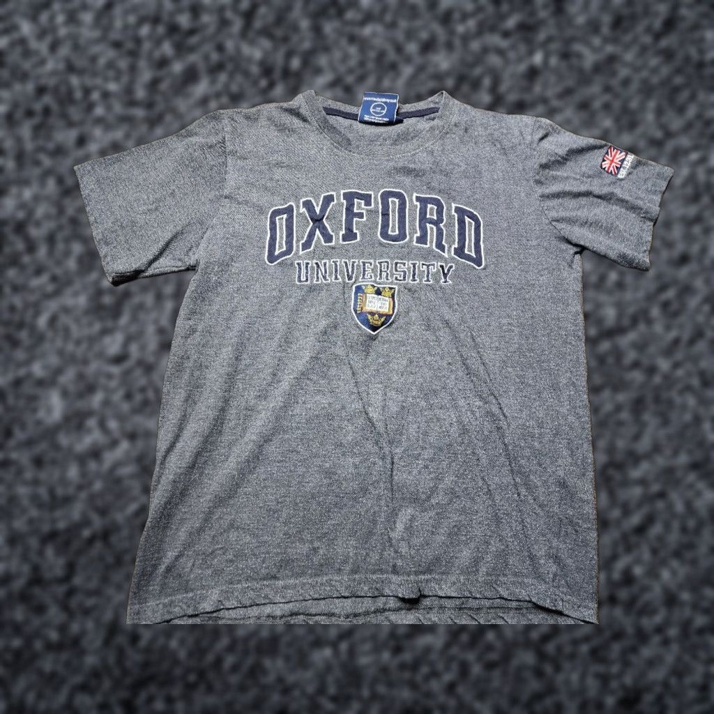 Logo 7 VINTAGE 90s Oxford University Embroidered Logo T Shirt Adult Unisex Large Blue Cotton Size XS / US 0-2 / IT 36-38 - 1 Thumbnail