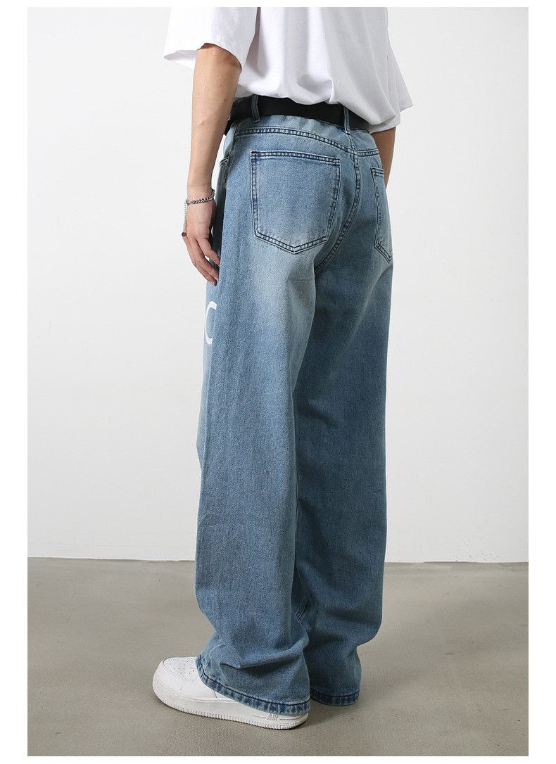 Japanese Brand × Jean Men's hand-painted loose casual wide-leg jeans Size US 32 / EU 48 - 5 Thumbnail