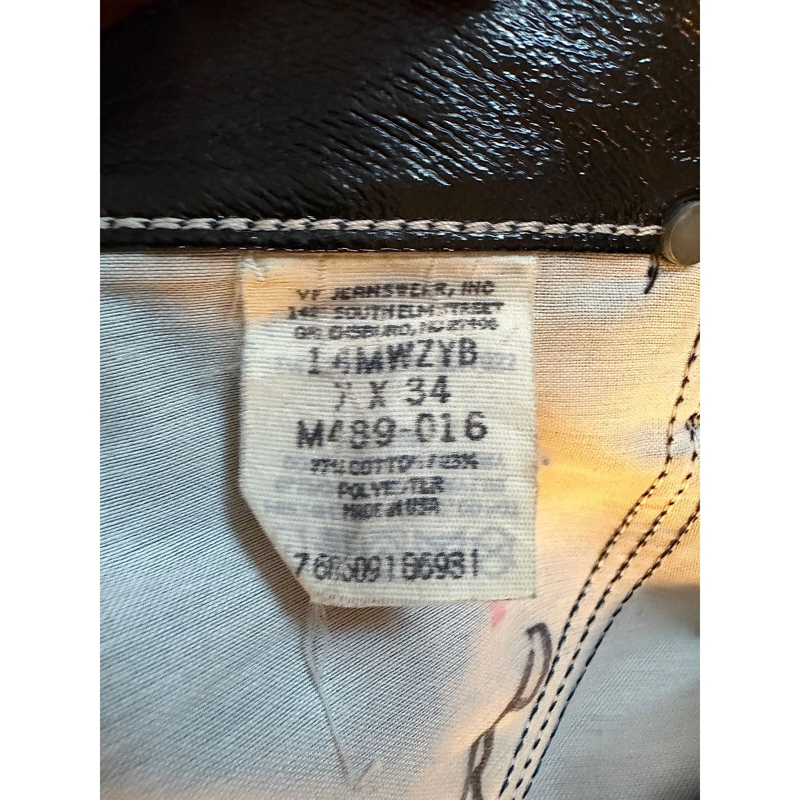 Wrangler Wranglers Vintage Pleather Pants Size 25" / US 0 / IT 36 - 3 Thumbnail