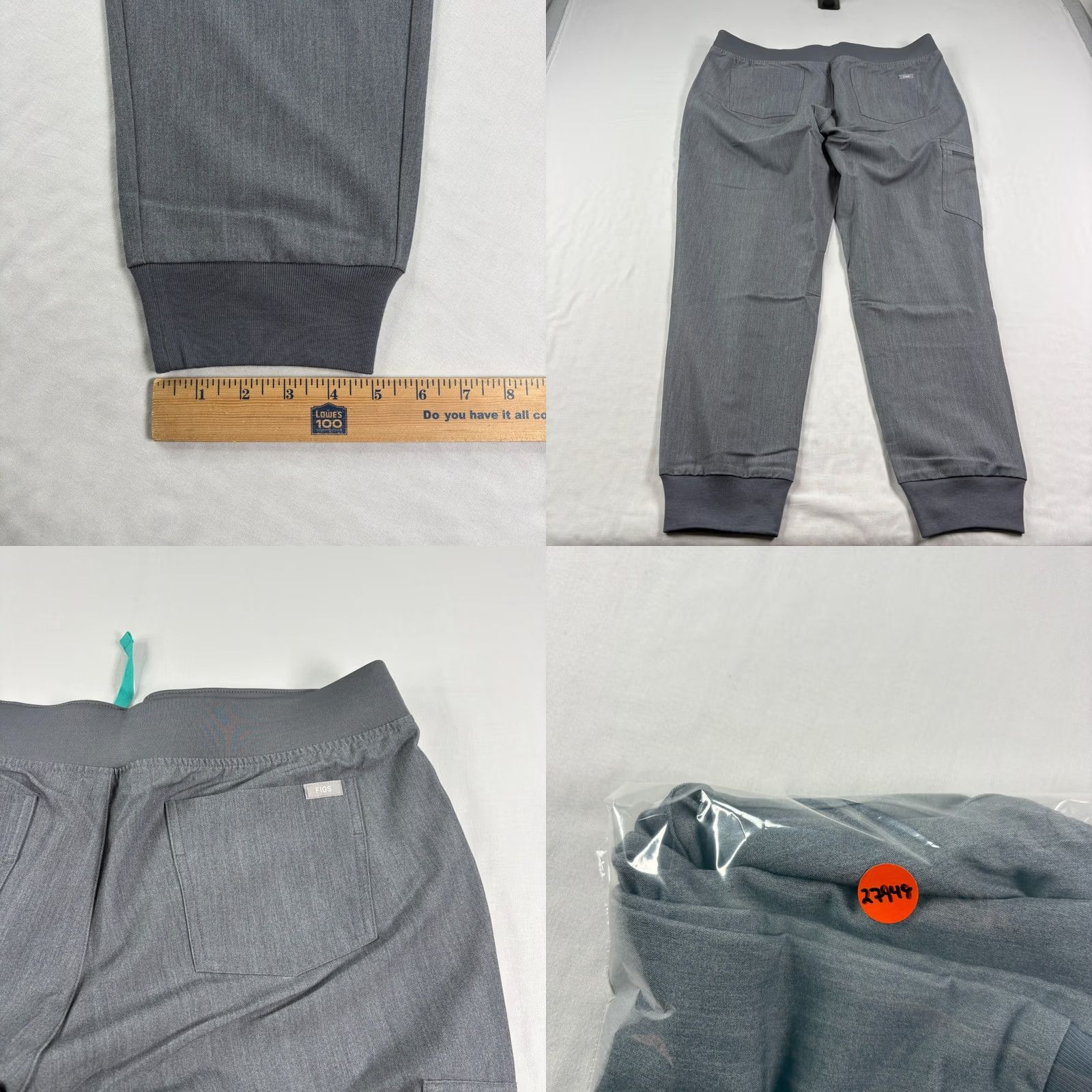 Vintage FIGS Scrub Pants Womens XL Gray Zamora 2.0 Jogger Nurse Medical Uniform NEW Size 40" / US 18 - 8 Thumbnail