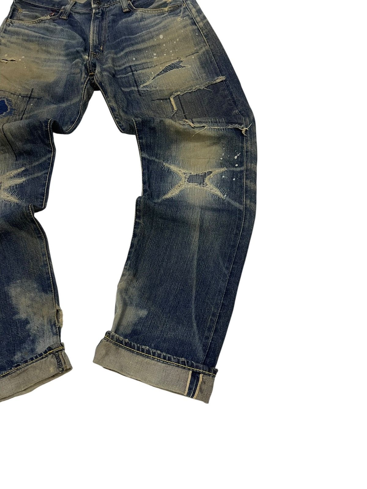 Designer × Fragment Design × Vanquish RARE Denim by Vanquish & Fragment Distressed Jeans Size US 32 / EU 48 - 3 Thumbnail