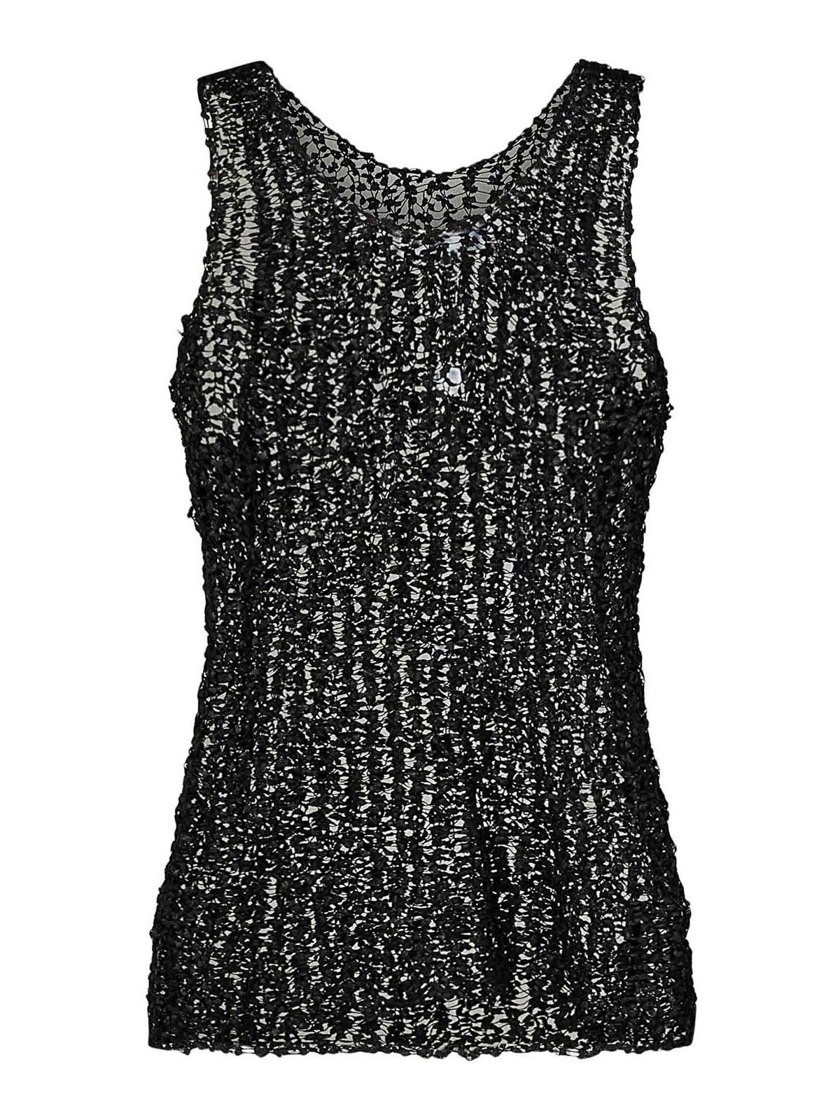 Maison Margiela oc11z0925 Mesh Tank Top in Black Size M / US 6-8 / IT 42-44 - 1 Thumbnail