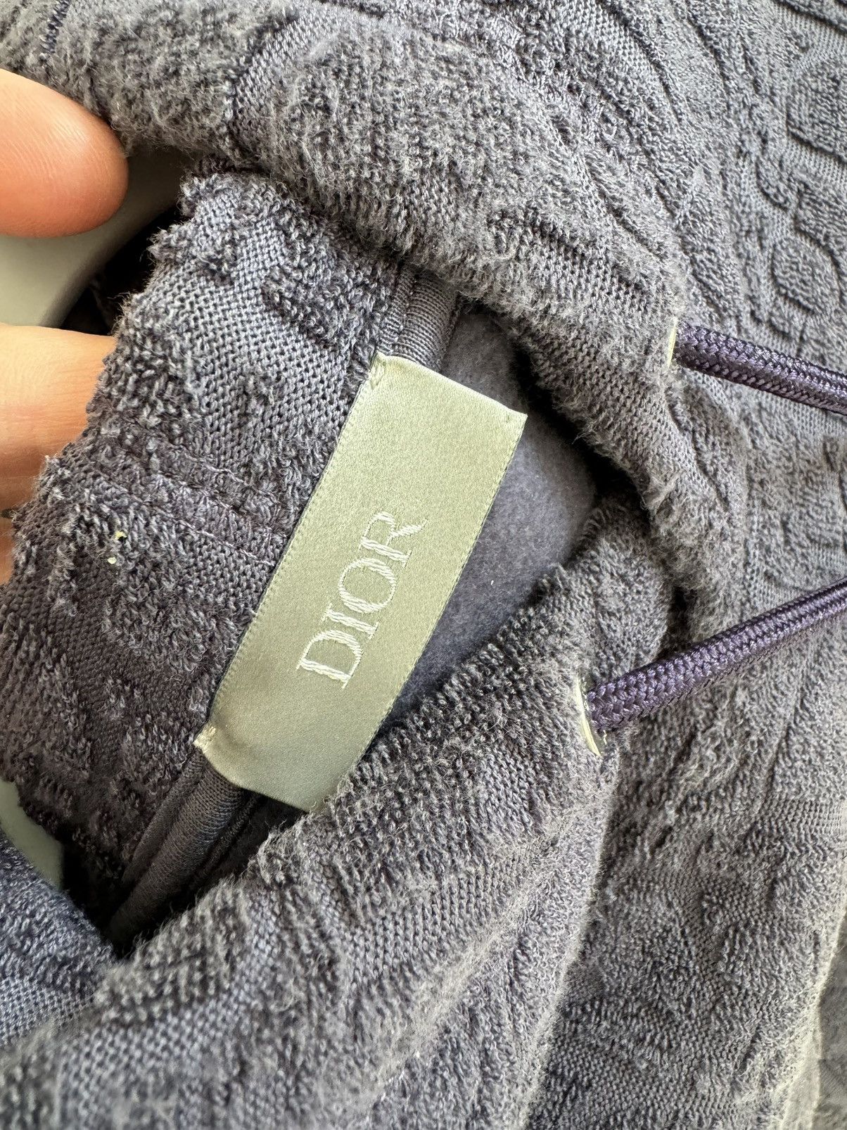 Dior Dior Oblique Towel Terry Monogram Hoodie Blue Navy Purple Size US M / EU 48-50 / 2 - 4 Thumbnail