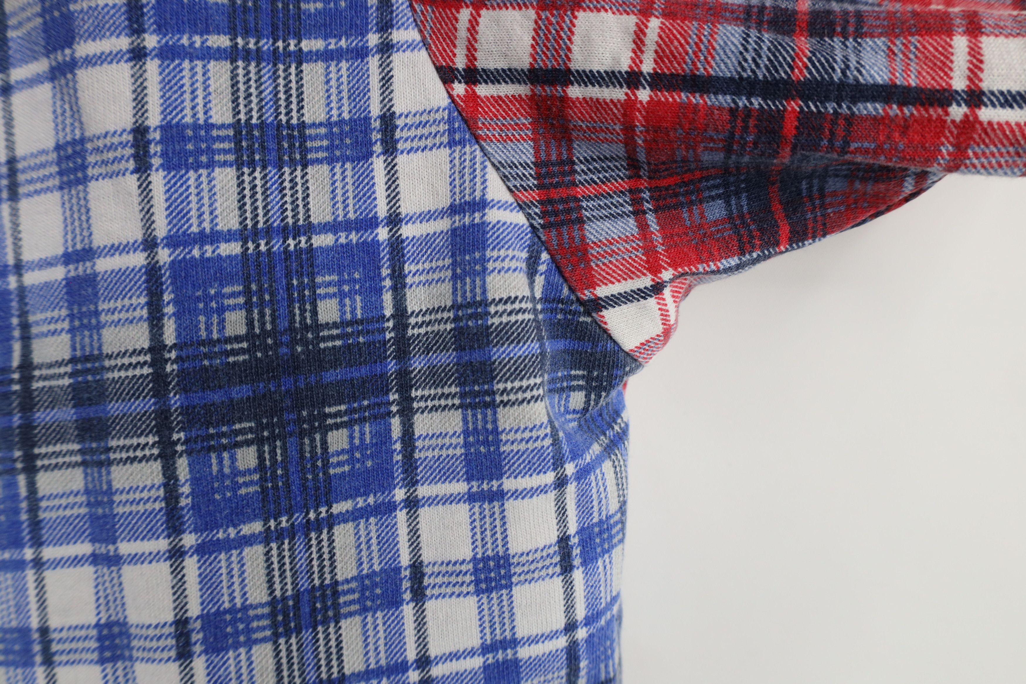 Vintage Vintage 90s Streetwear Block Flannel Baseball Jersey Plaid Size XL / US 12-14 / IT 48-50 - 8 Thumbnail