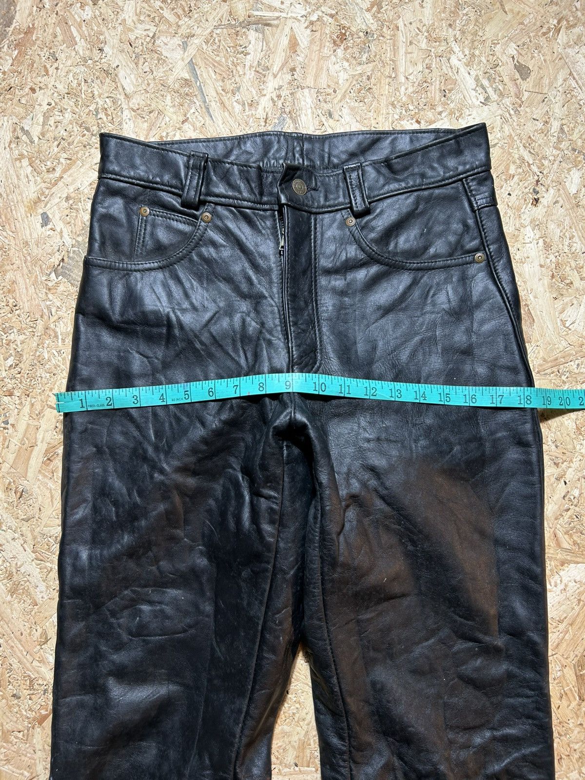 Schott Schott Perfecto Black Leather Pants Size US 31 - 17 Thumbnail
