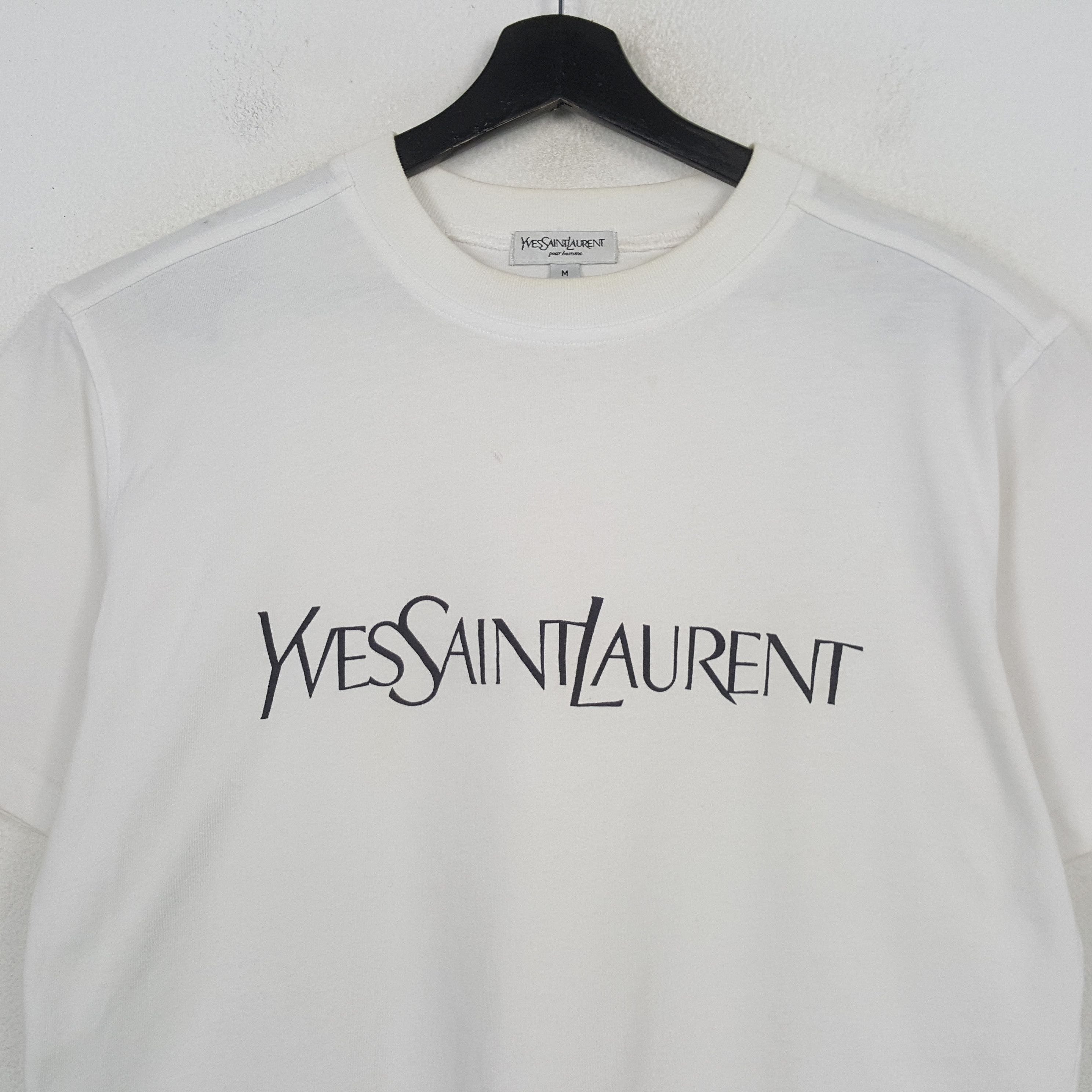 Yves Saint Laurent Yves Saint Laurent Spellout Design Tshirt C299N56 Size US L / EU 52-54 / 3 - 2 Thumbnail