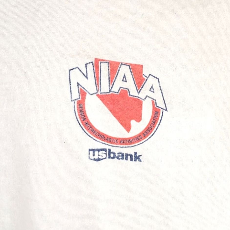 Gildan VINTAGE Gildan T Shirt Mens XL NIAA Soccer 2001 State Championships Nevada White Crew Neck Short Sleeve Sports 2000s Size US XL / EU 56 / 4 - 3 Thumbnail