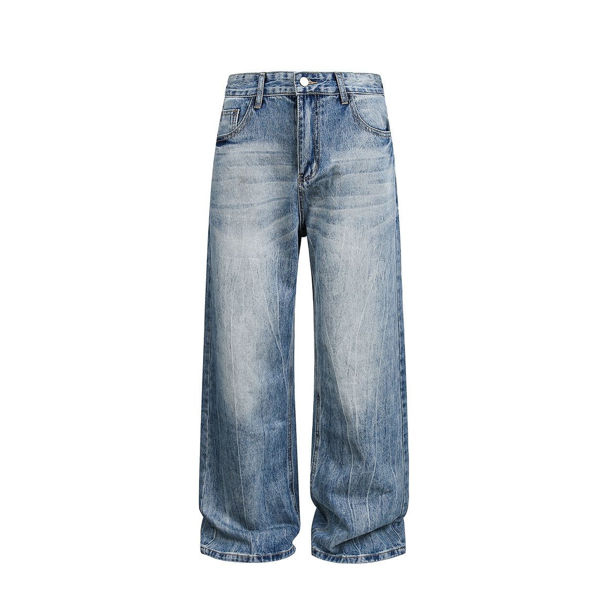 Vintage Men's loose straight leg casual washed jeans Size US 32 / EU 48 - 1 Thumbnail